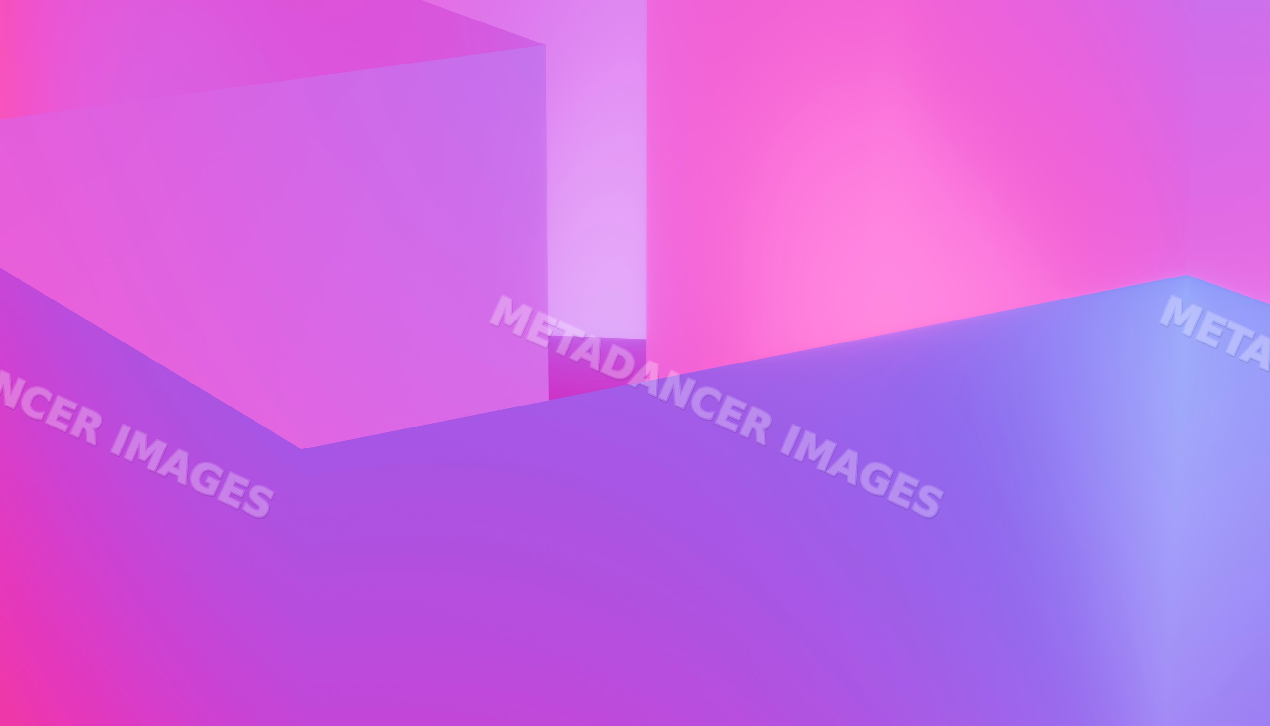 Abstract 3d geometric shapes with vibrant gradient lighting