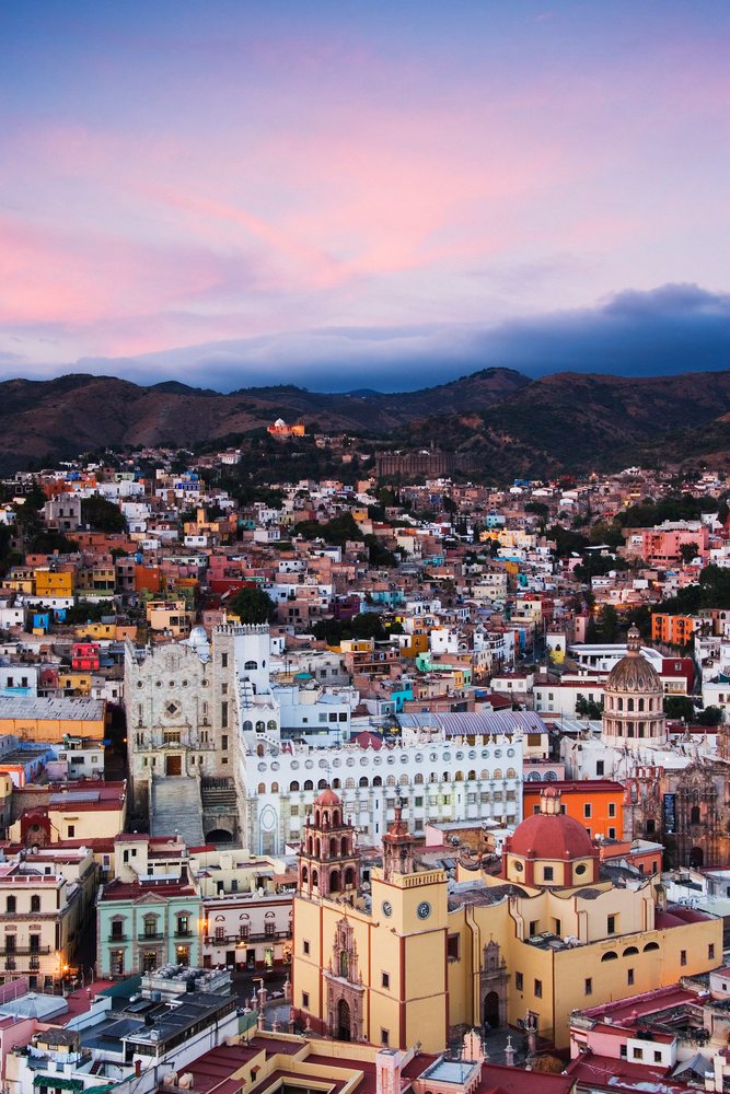 Colorful historic cityscape of guanajuato