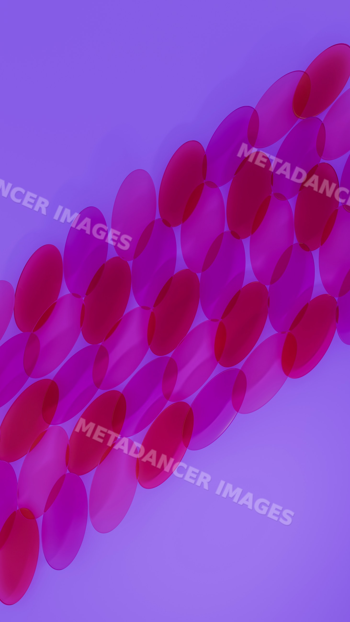 Abstract digital illustration with overlapping magenta ovals