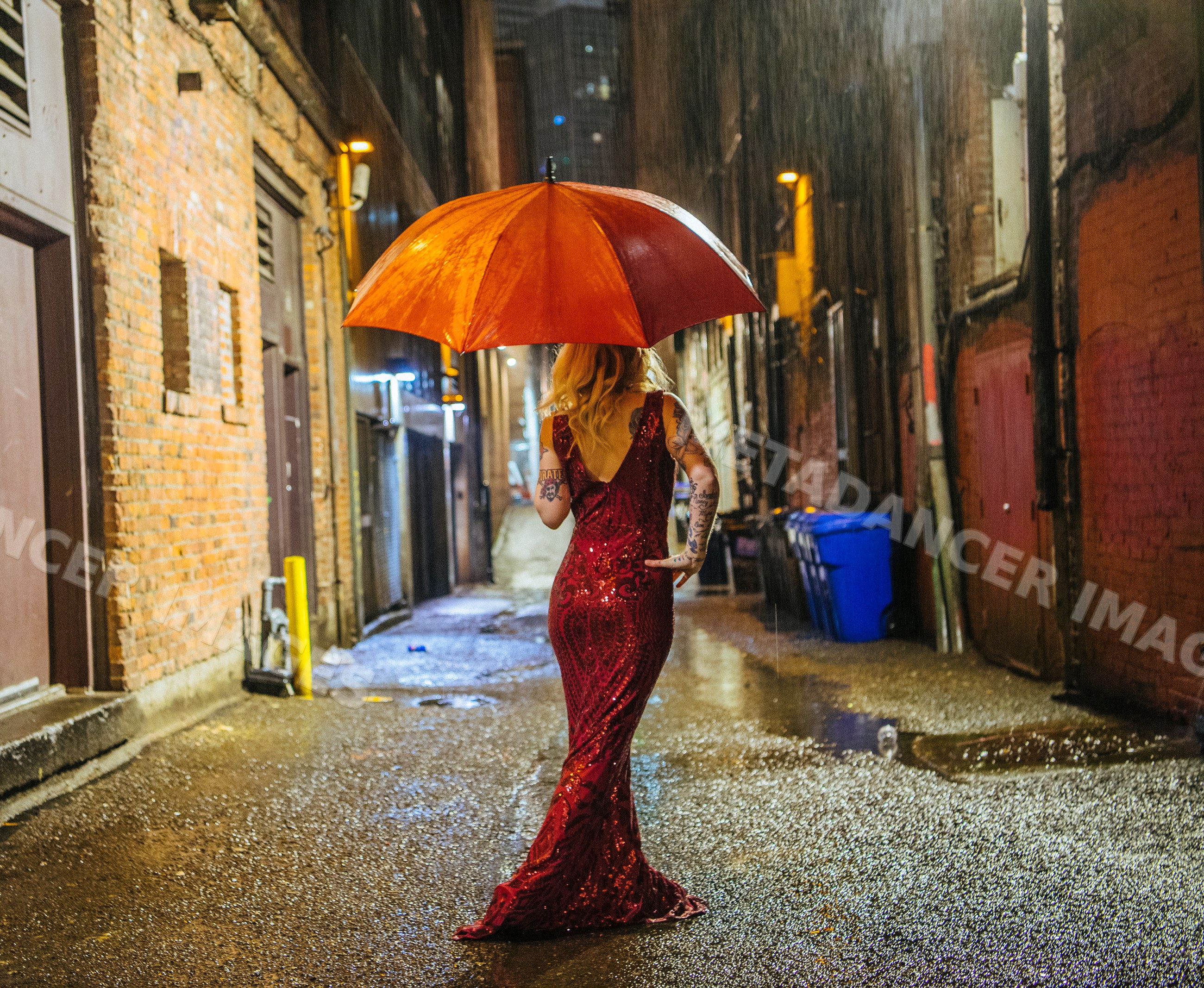 White woman walking alone