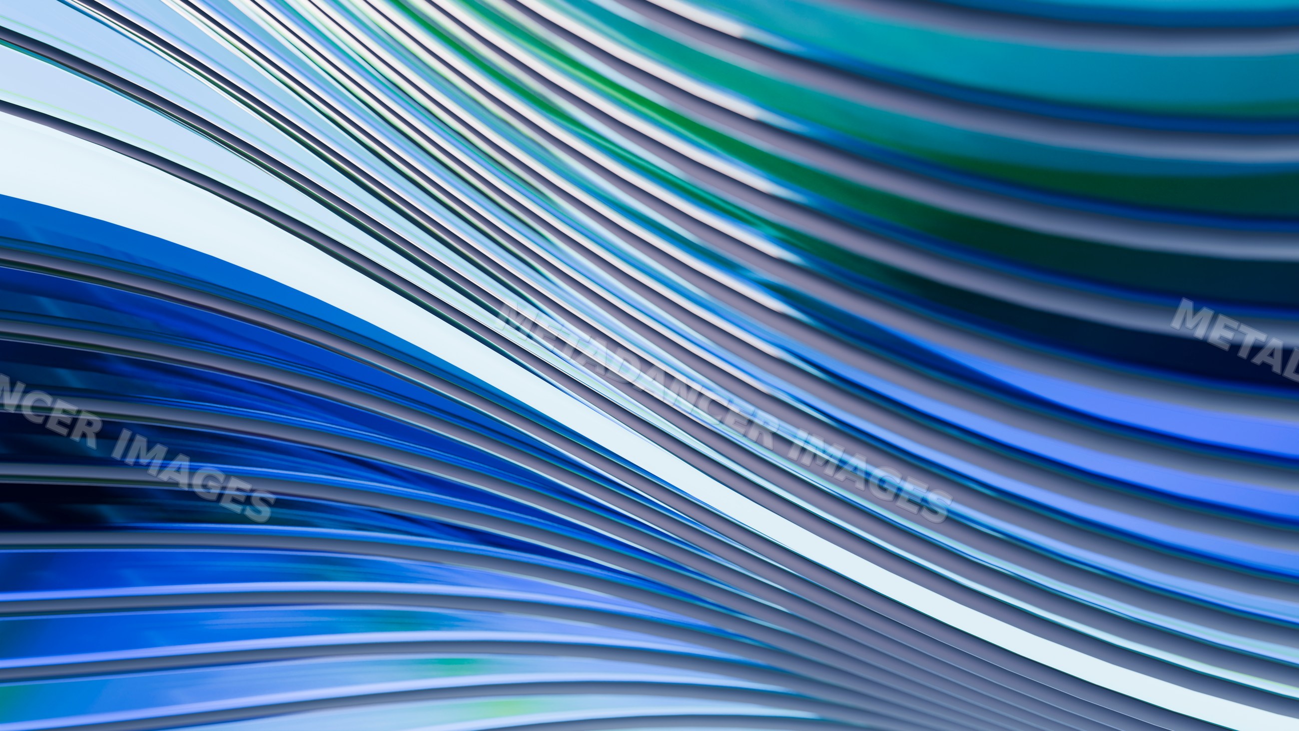 Abstract blue and green smooth curved wave illustration