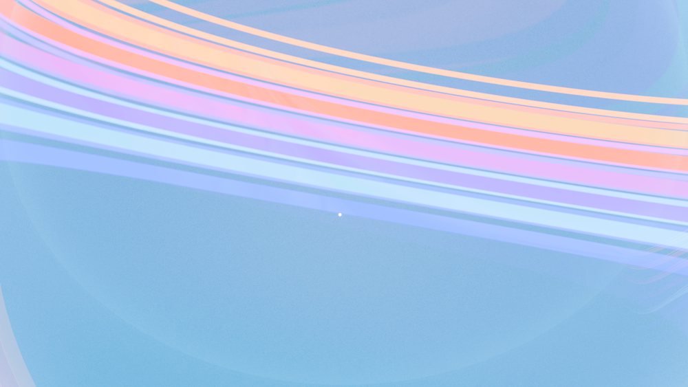 Abstract colorful curved light trails on blue background digital