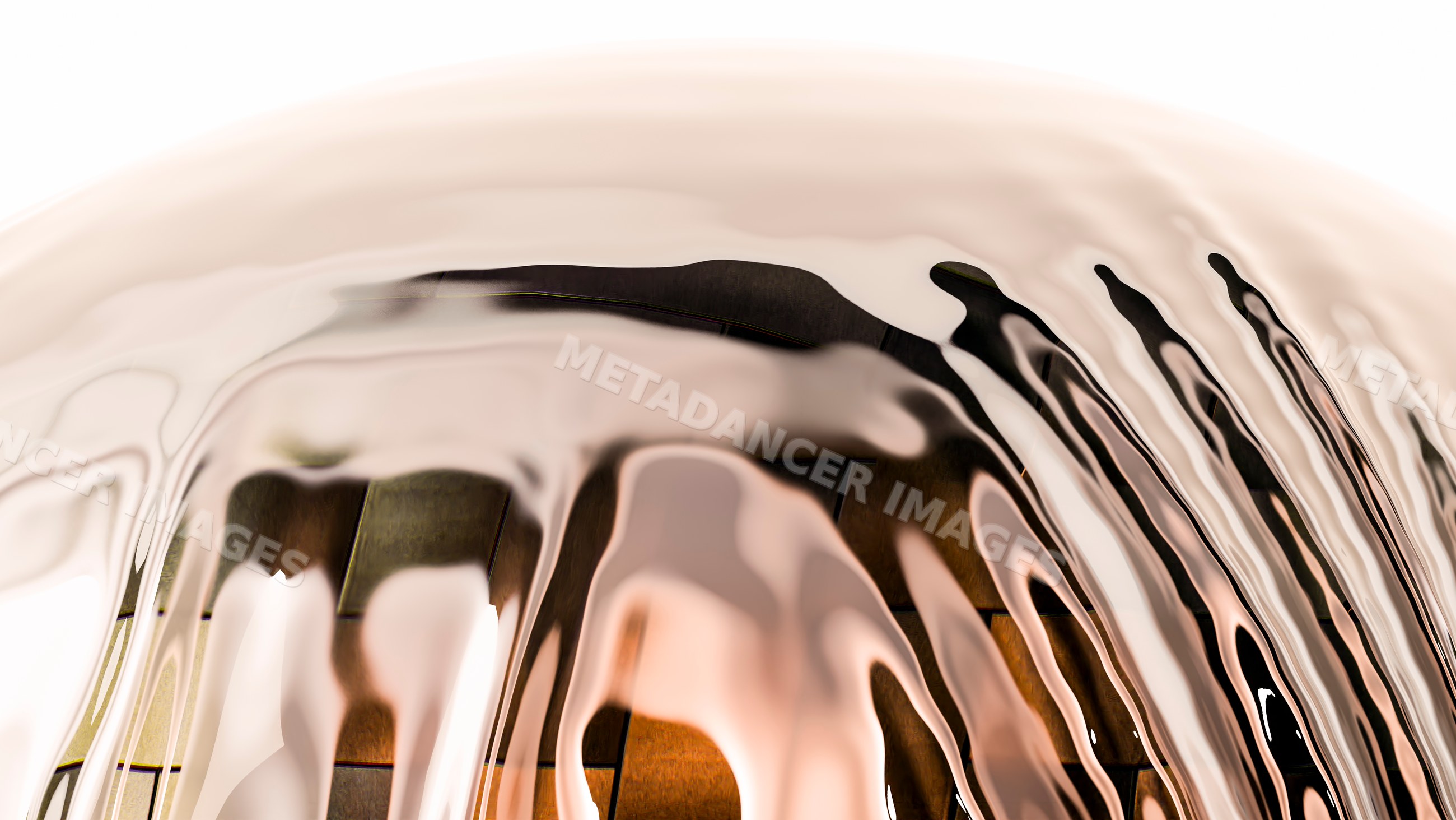 Abstract digital illustration of liquid reflection and distortion