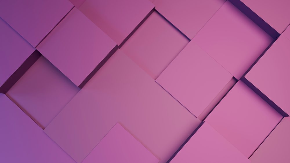 Abstract 3d purple cubes geometric background design illustration