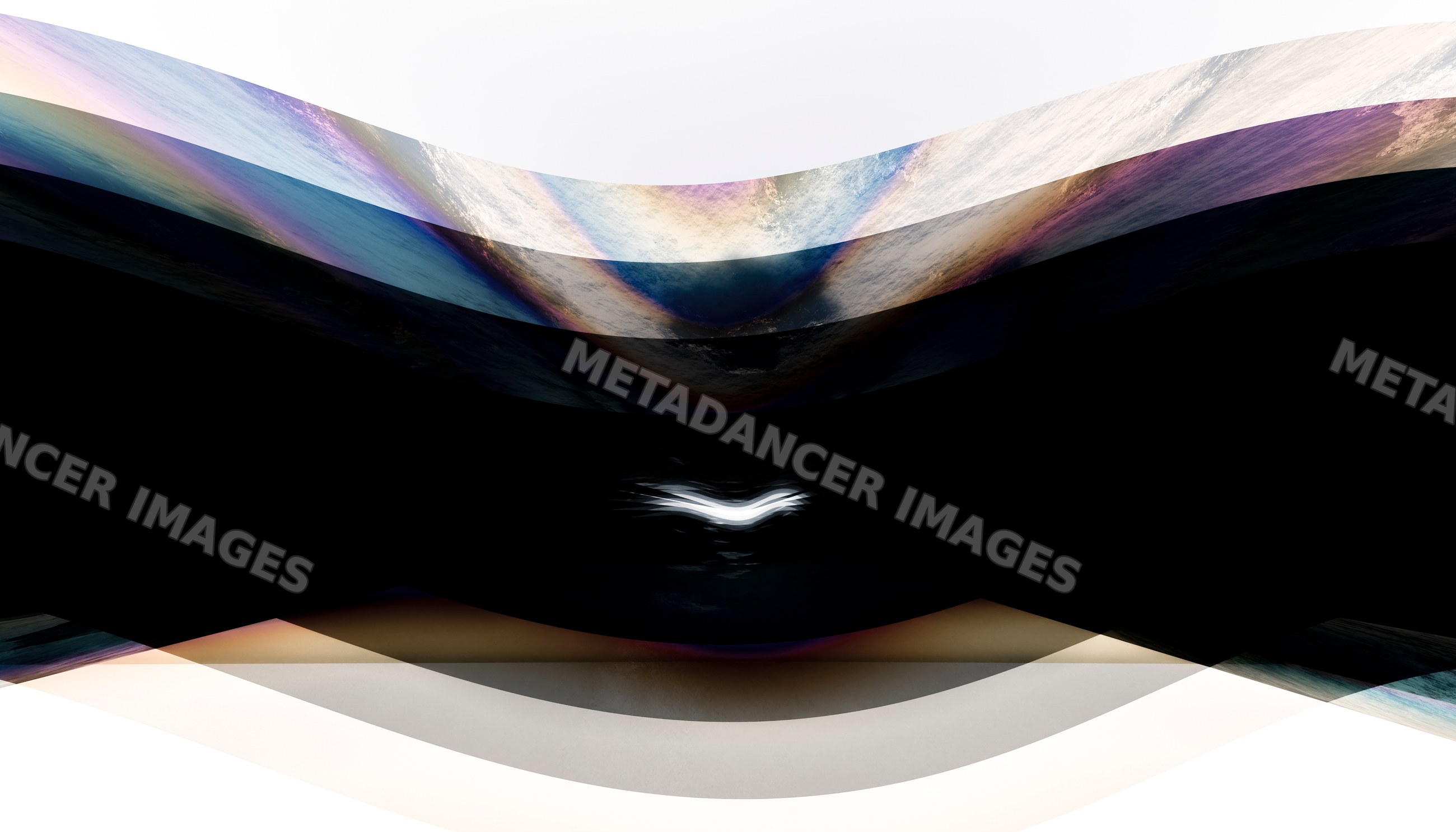 Abstract digital art with layered curved shapes and vibrant