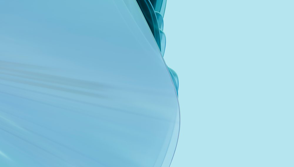 Curved glass facade detail on a modern office building