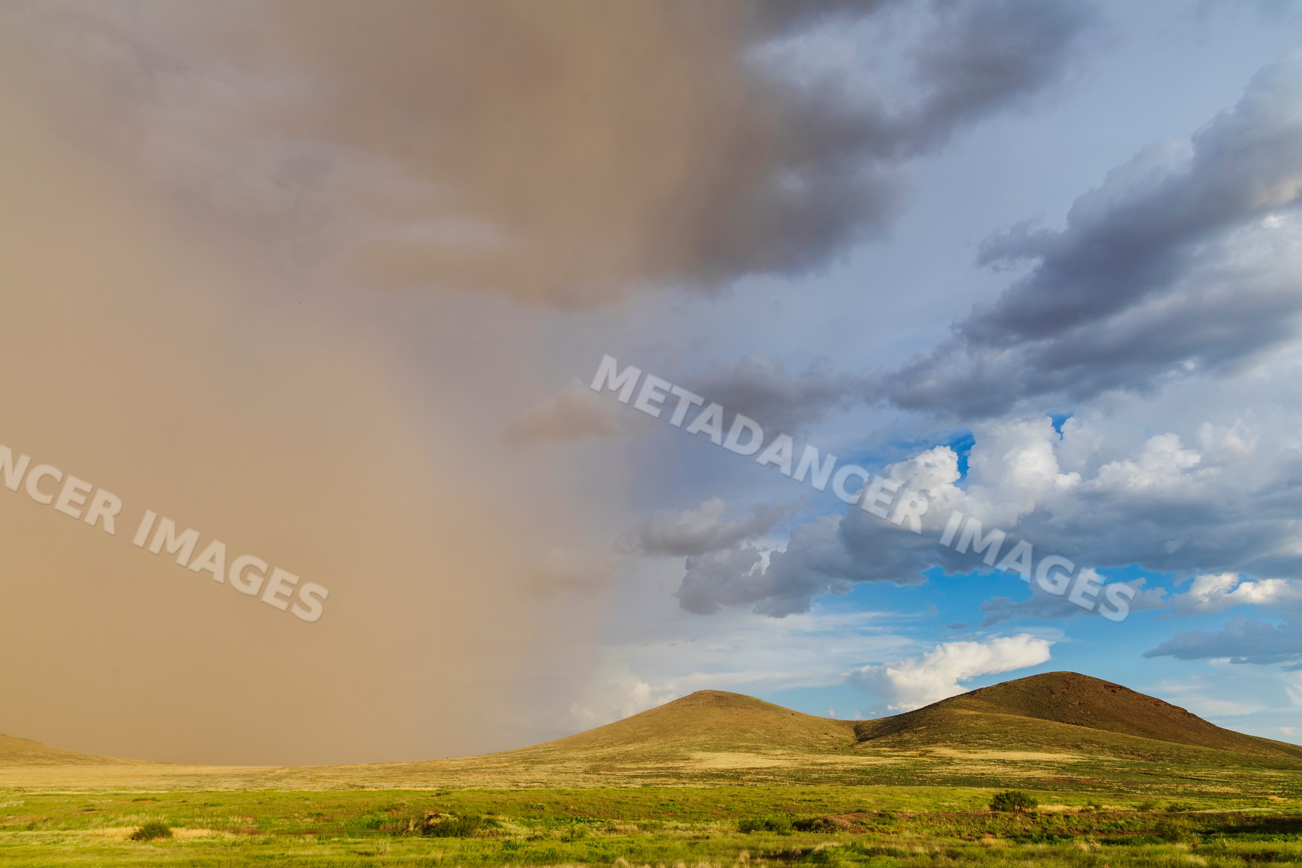 Haboob Dust Storm over hills in rodeo Arizona