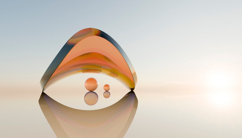Abstract modern sculpture