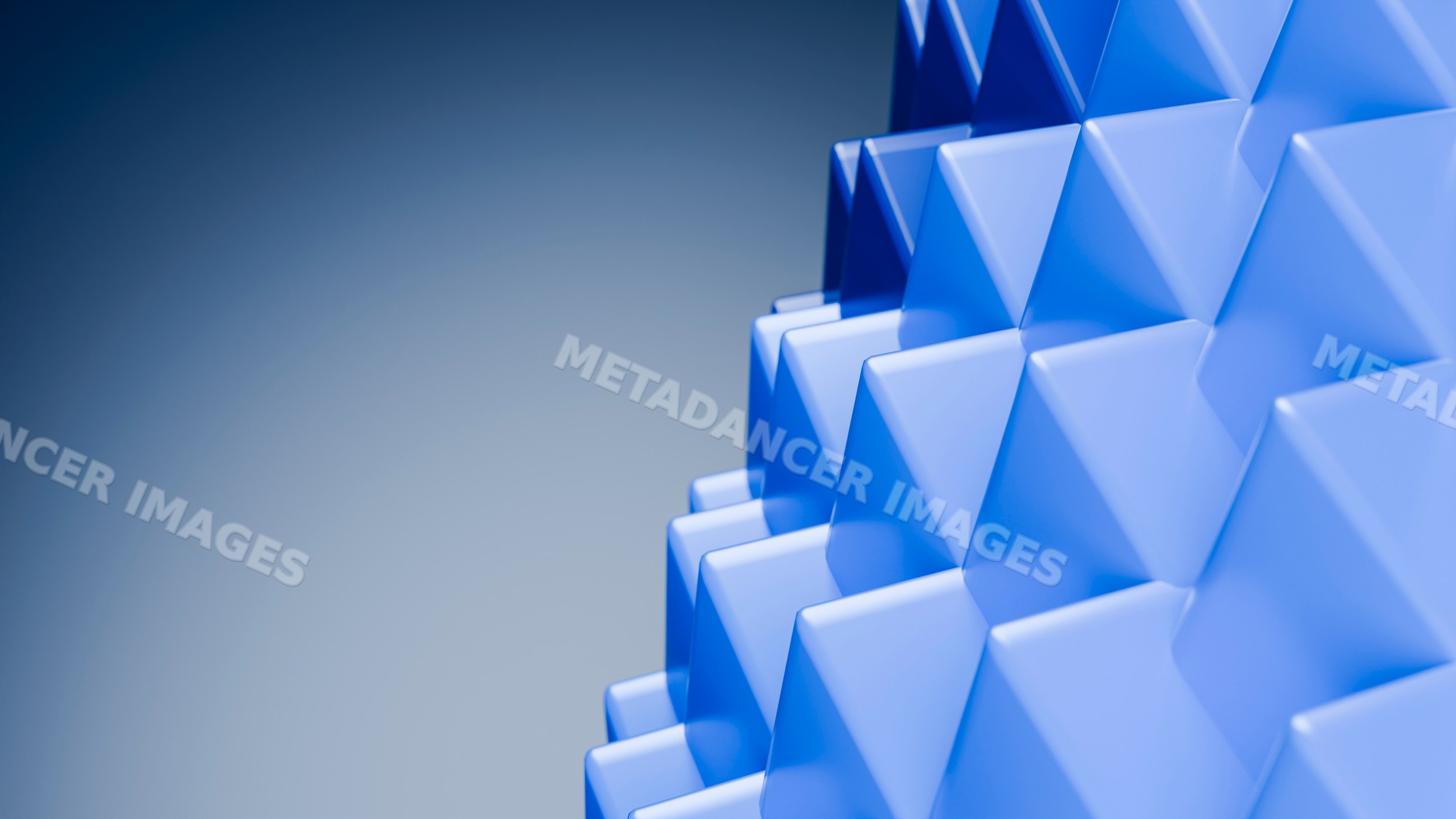 Blue abstract geometric pattern with triangular 3d shapes