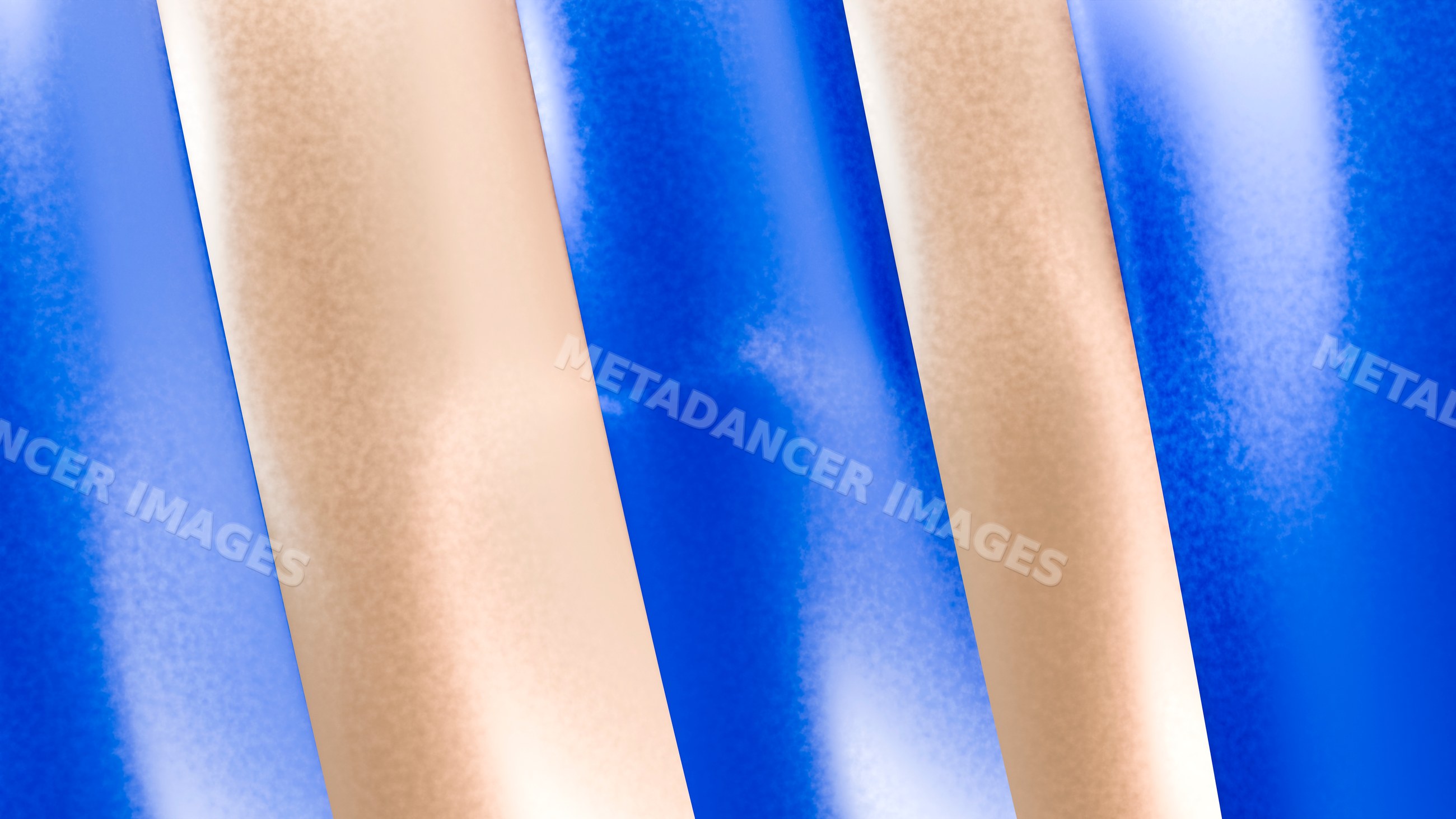 Abstract digital artwork of smooth vertical beige and blue stripes