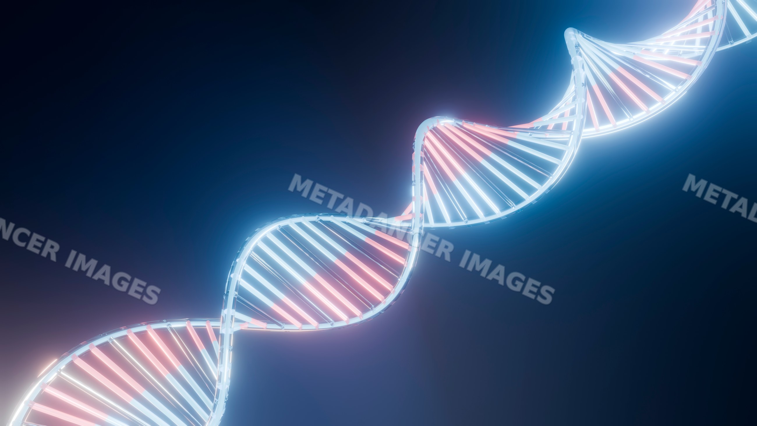 Digital illustration of dna double helix representing genetic