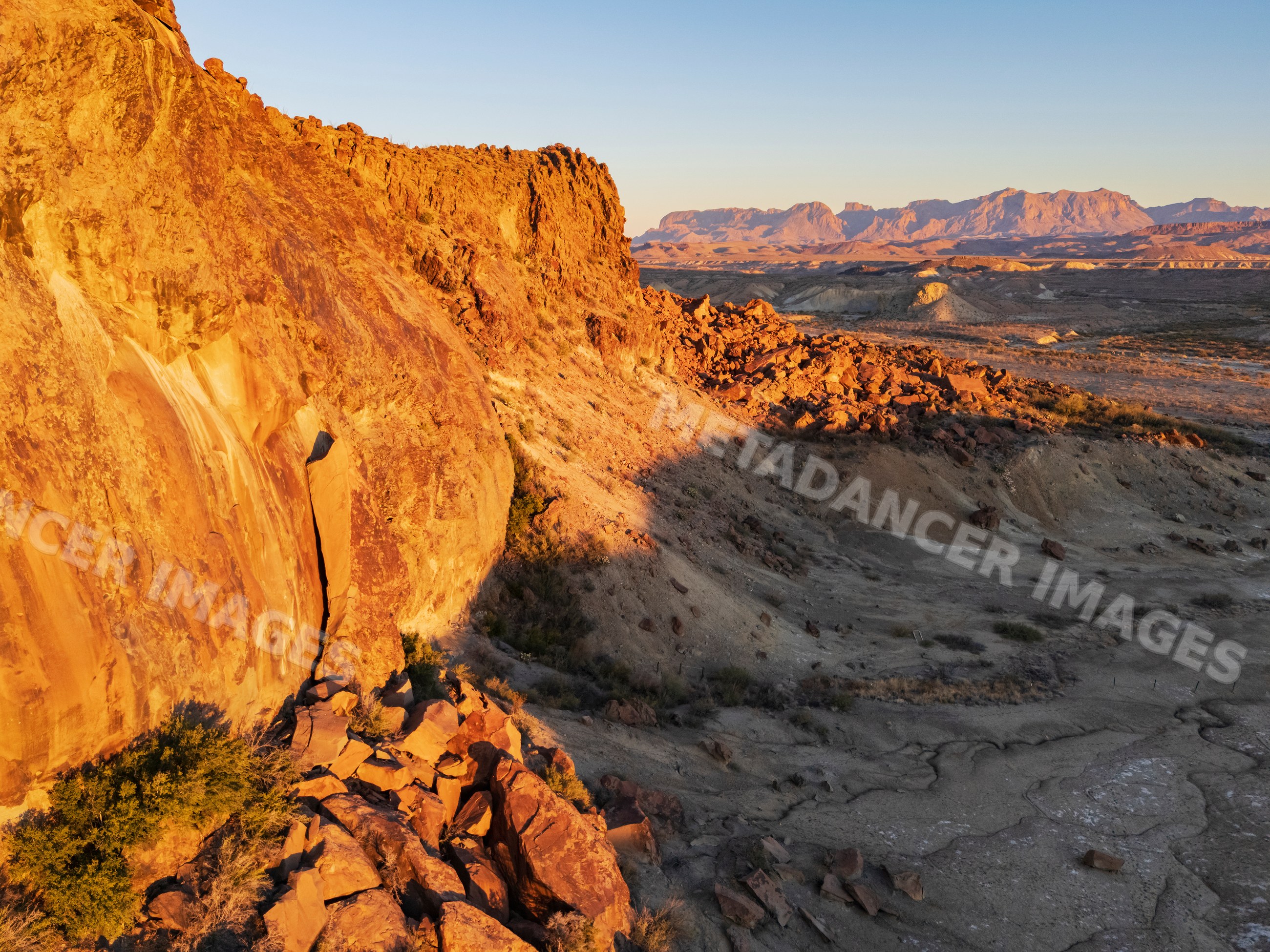 Chisos Mountain Range and rocky desert landscape