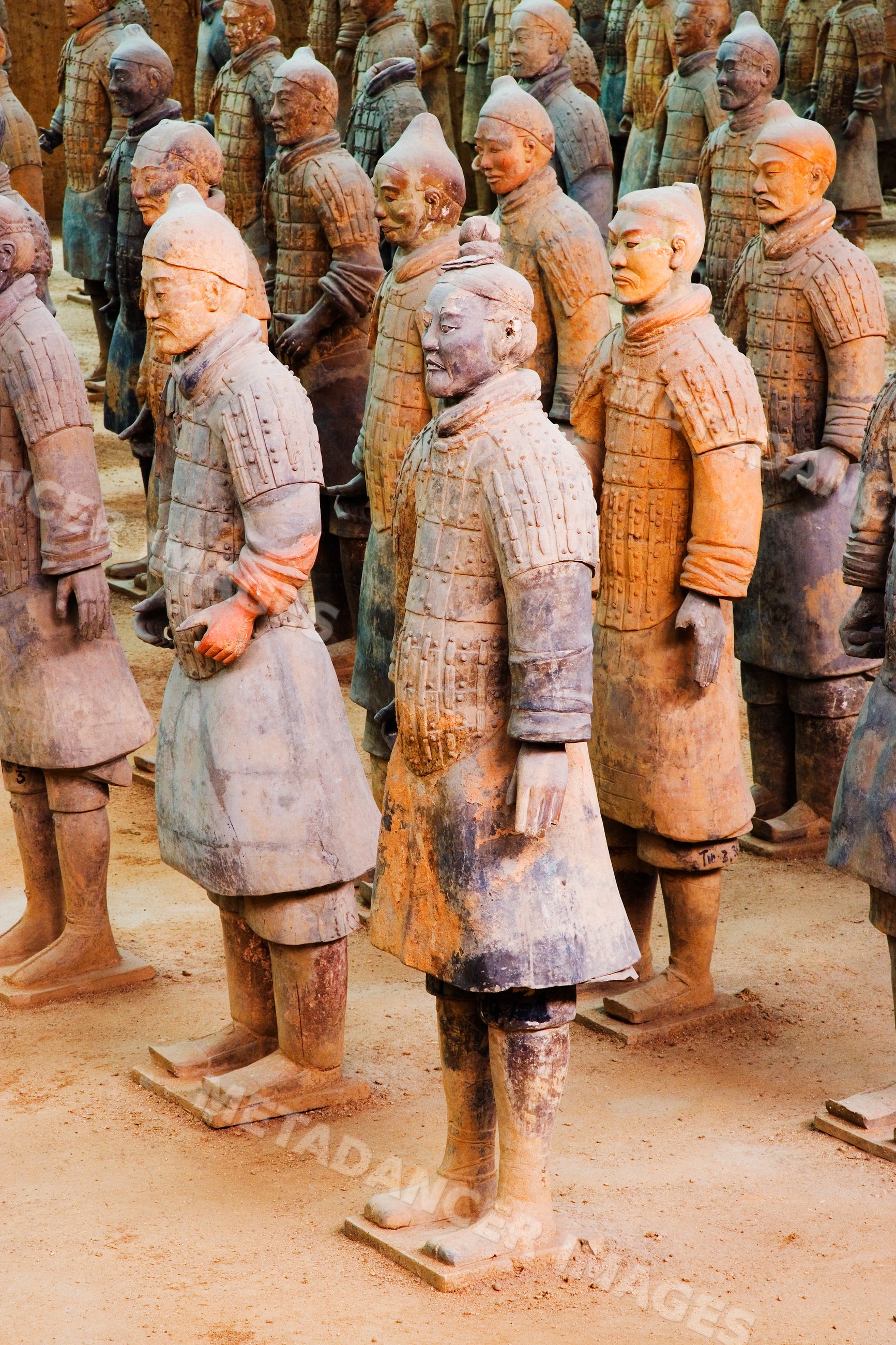 Terracotta warriors sculptures historical site
