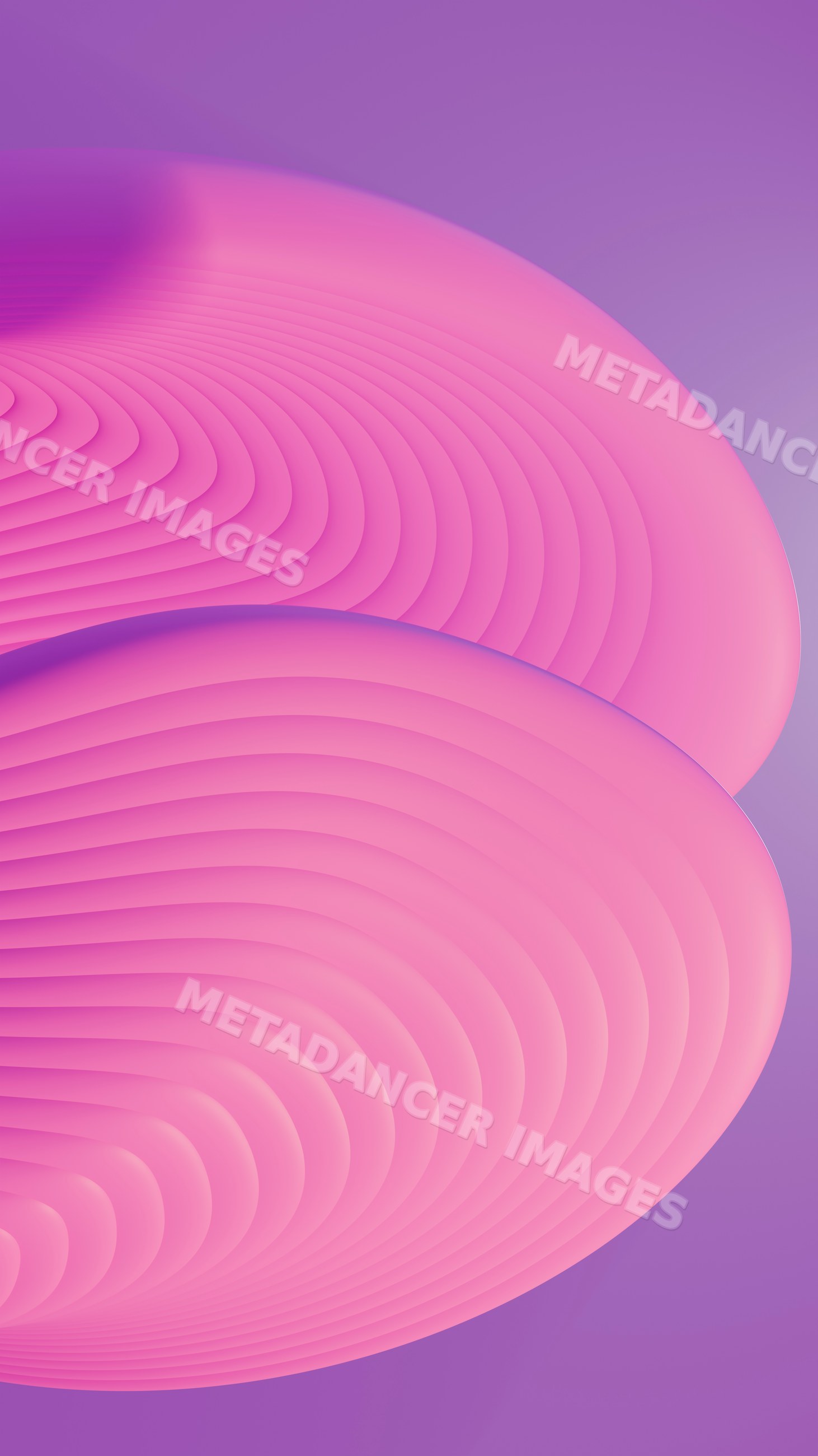Abstract pink concentric curved shapes digital illustration