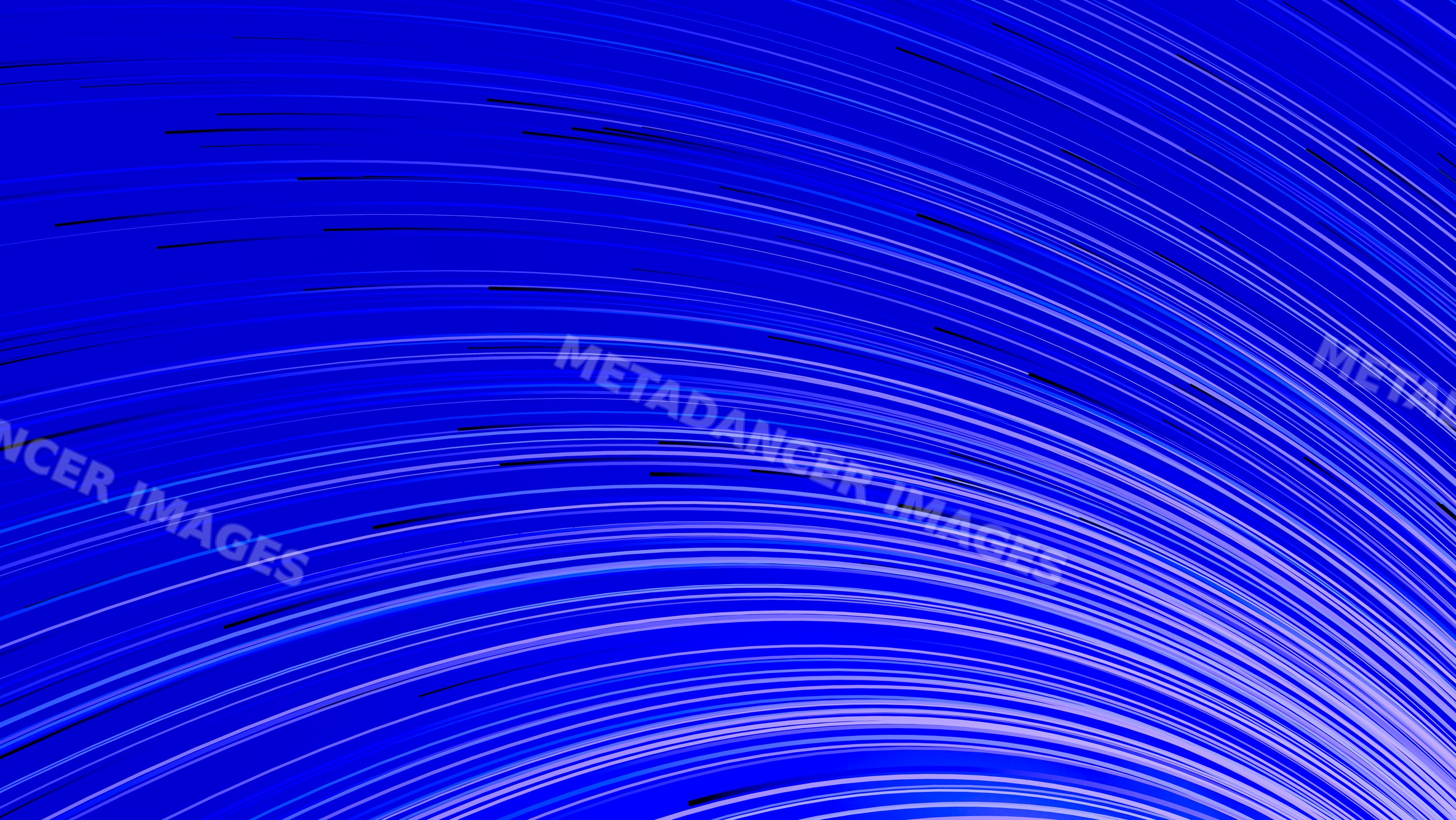 Curved blue light trails creating an abstract pattern