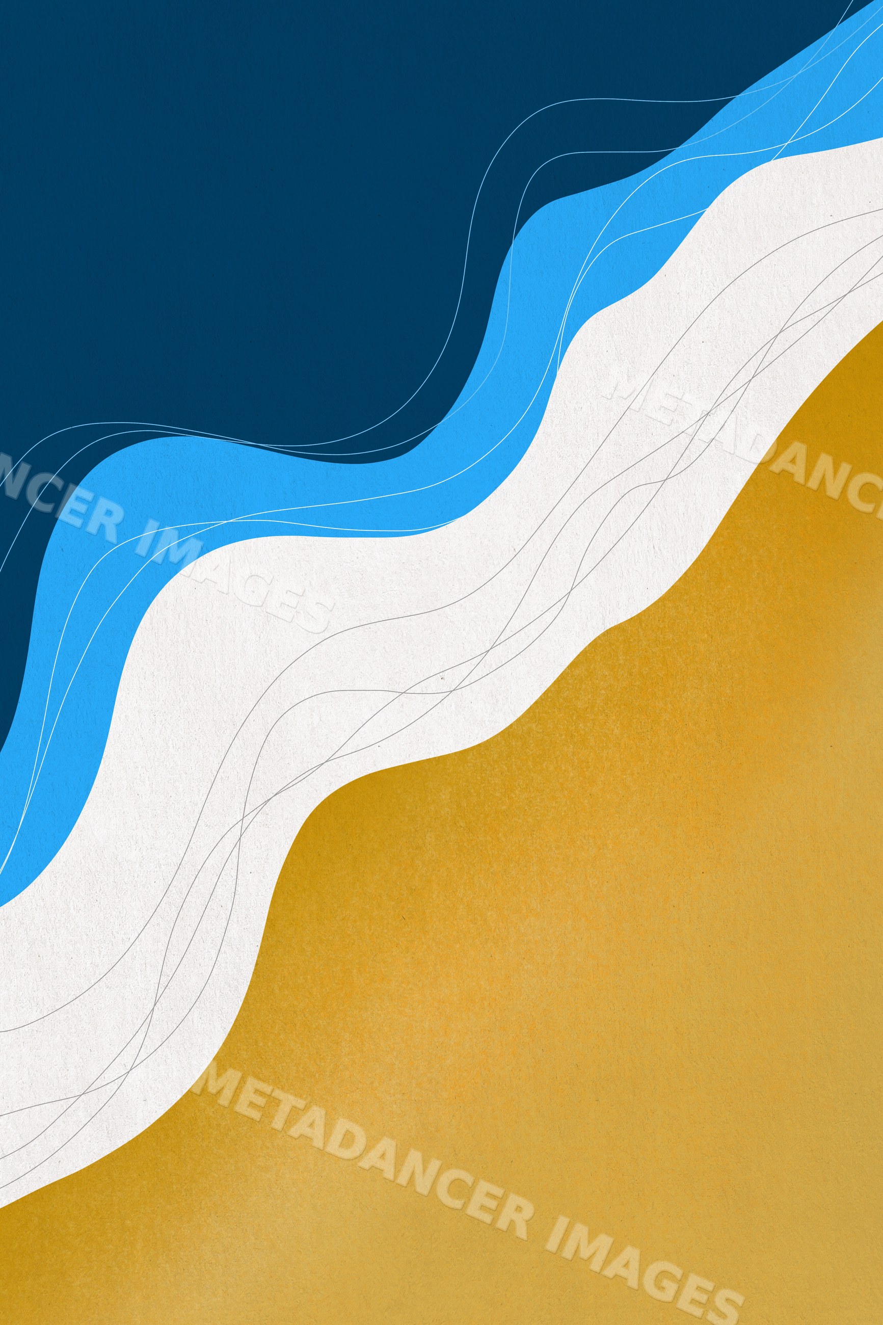 Abstract colorful layered waves with fluid curved lines illustration