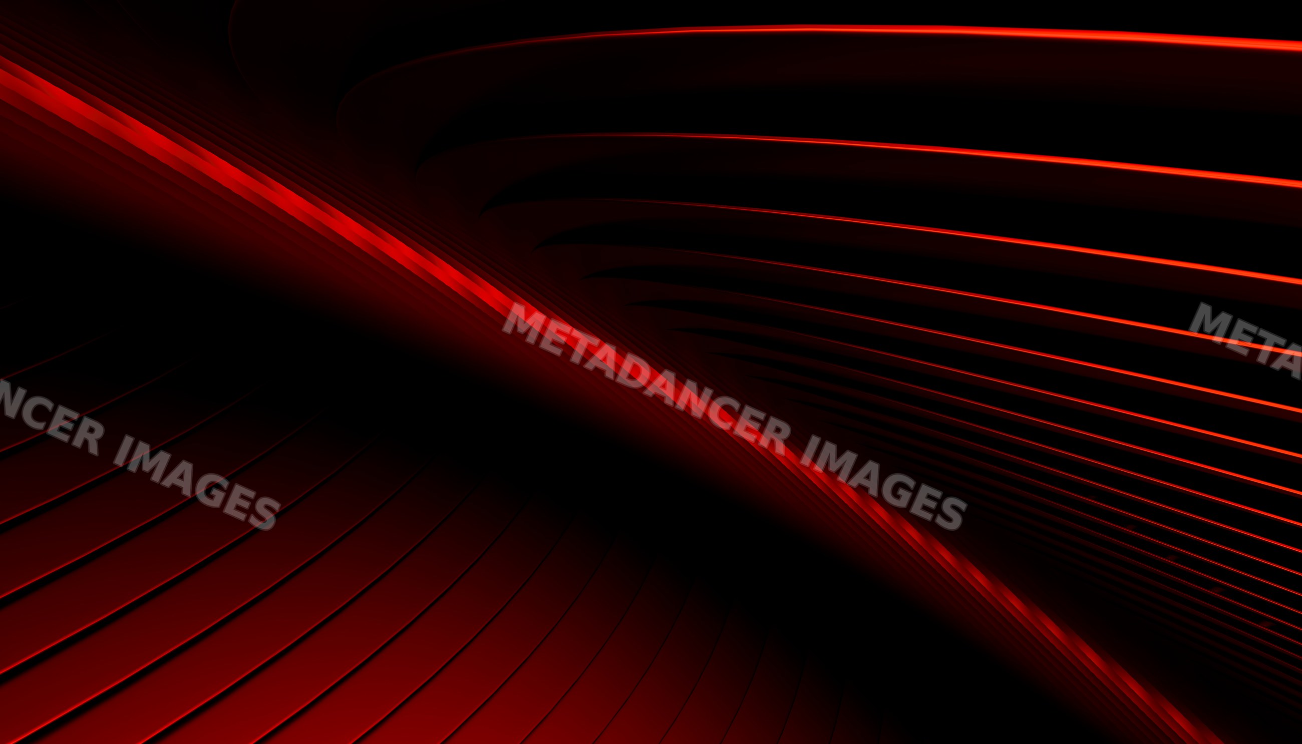 Abstract red curved glowing lines on dark background