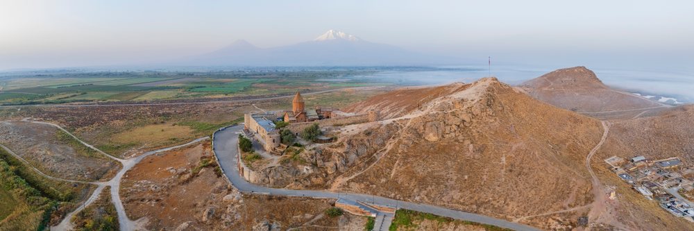 Khor Virap Monastery with mount ararat