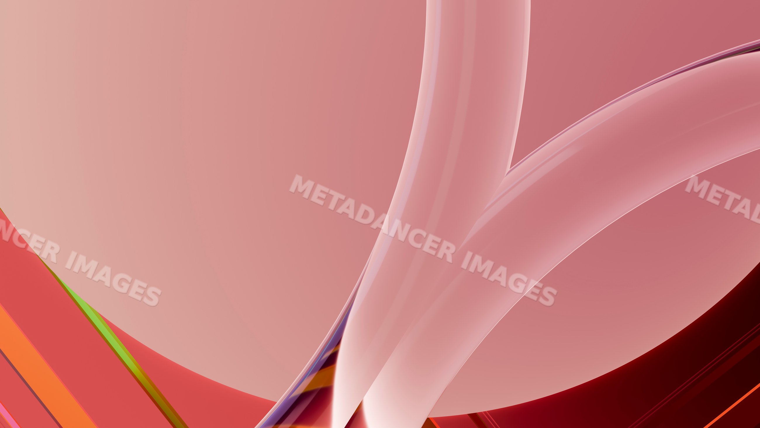 Abstract colorful curved shapes with smooth glossy surfaces