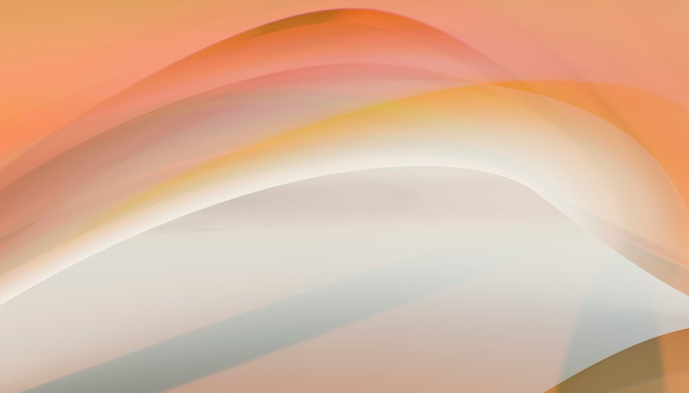 Abstract digital art with soft flowing waves in orange and peach tones