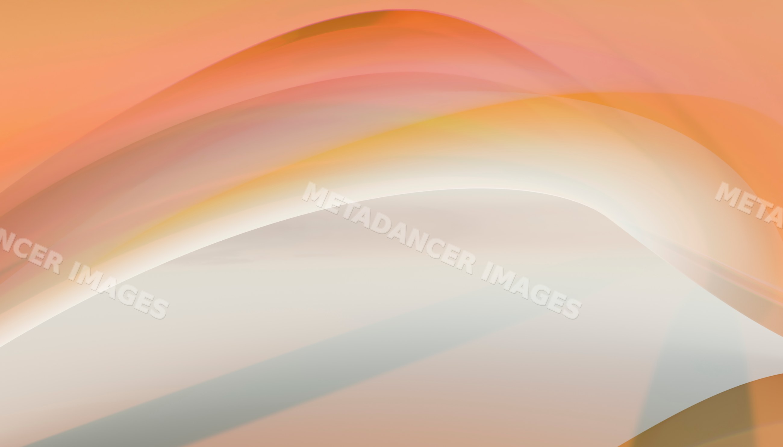 Abstract digital art with soft flowing waves in orange and peach tones