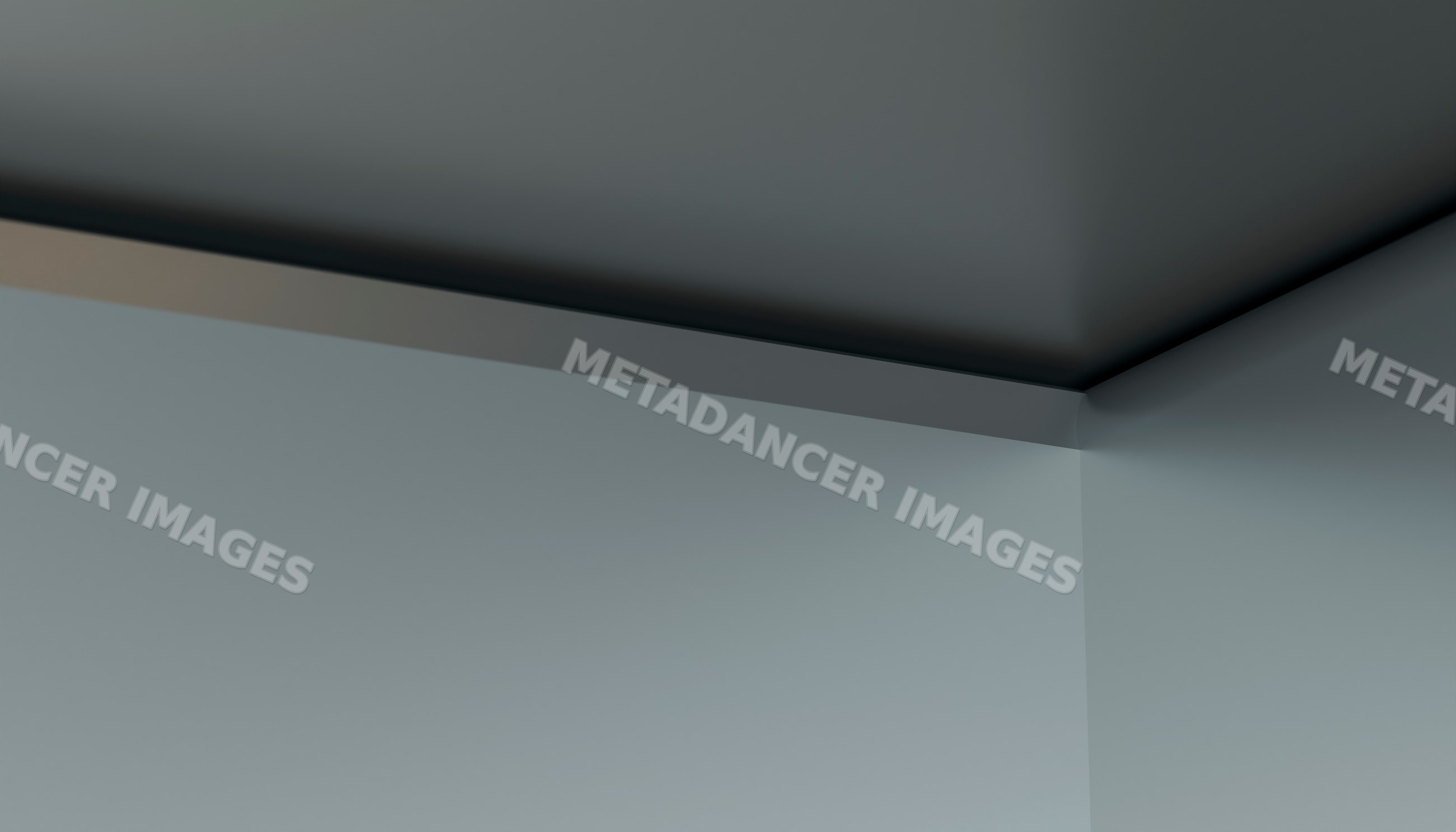 Corner of gray wall and ceiling in minimalist interior