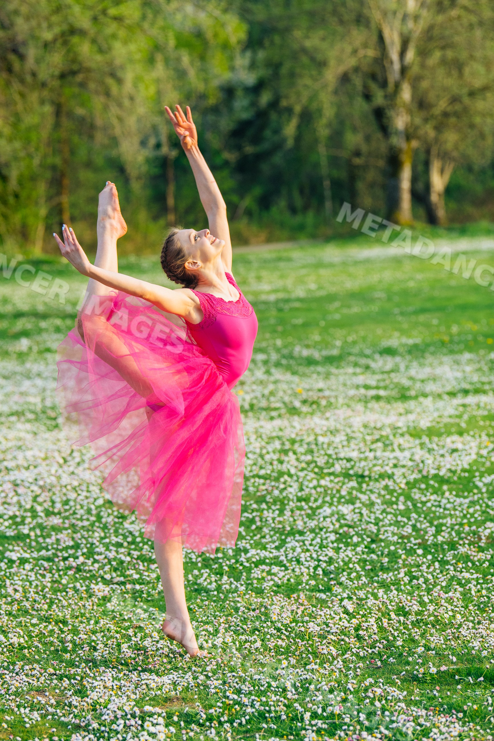 Ballet white dancer posing beautifully