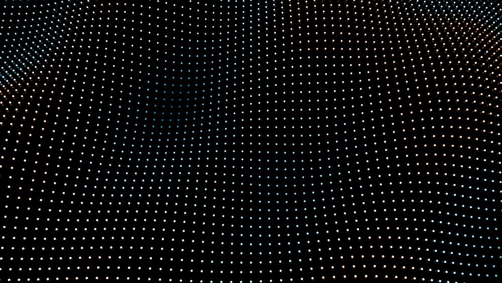 Abstract digital dots form a 3d spherical network pattern