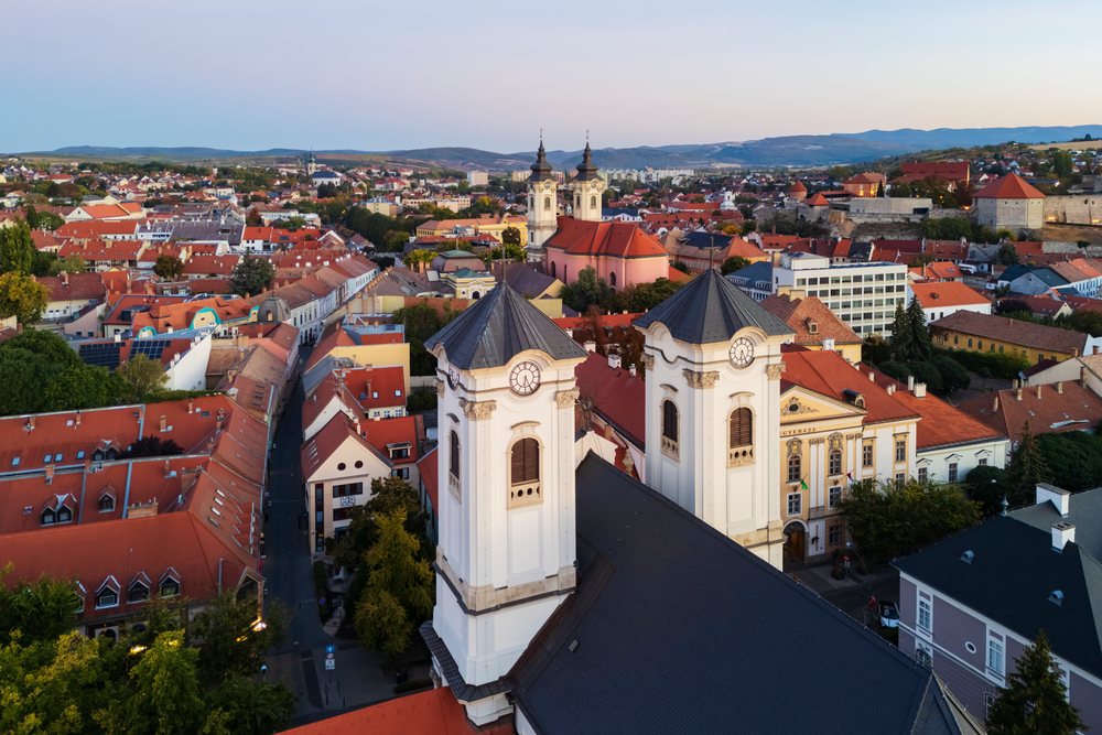 The Egri Barátok Temploma with the Minorite Church