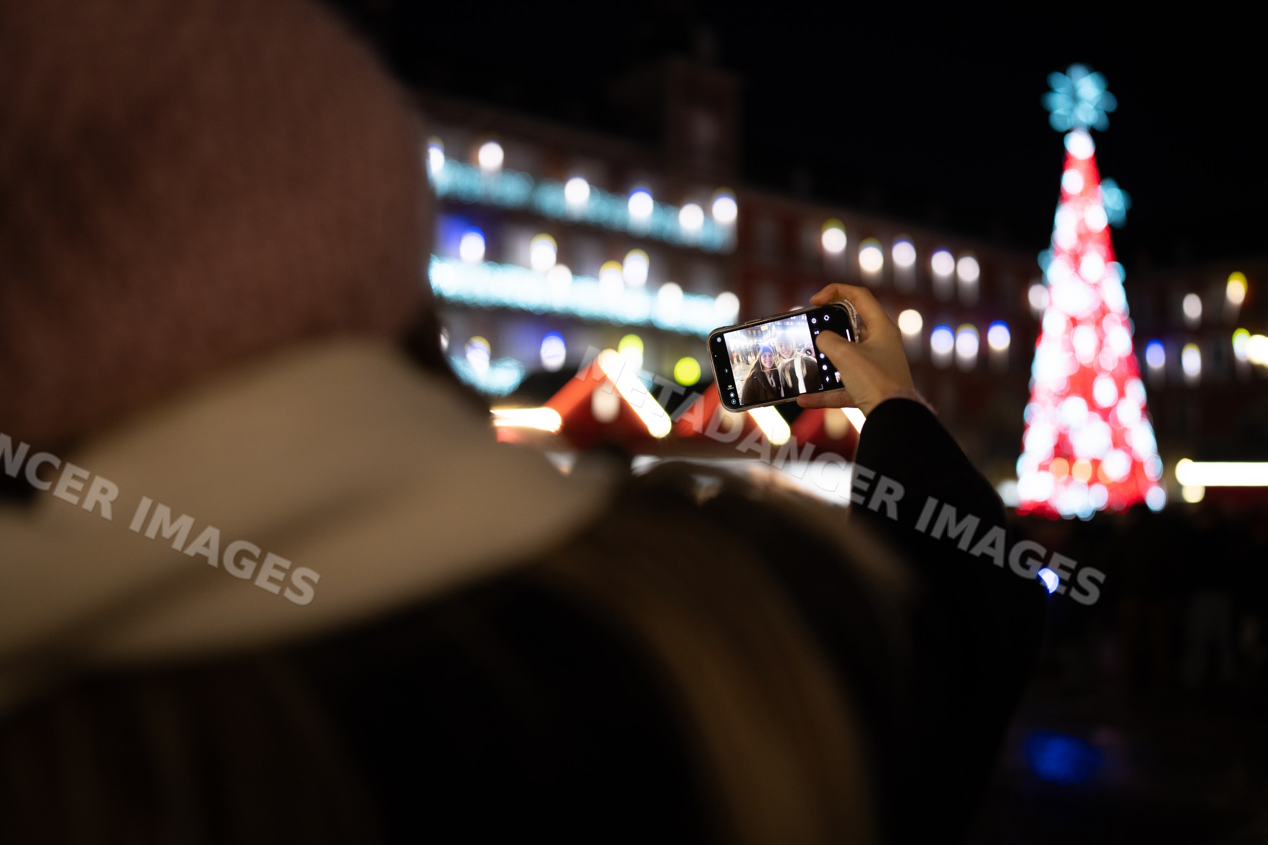 Two white people taking a selfie