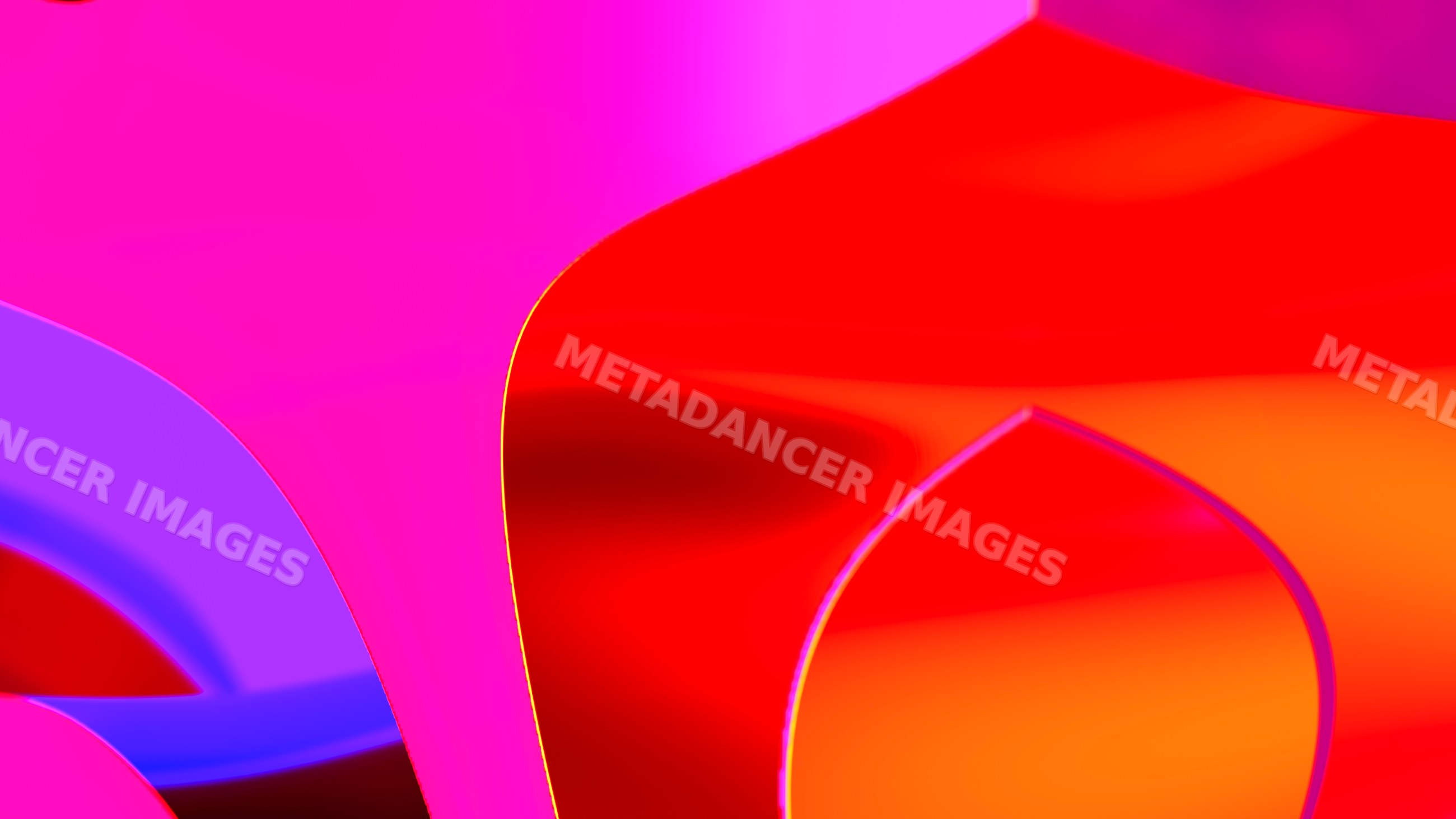 Abstract colorful shapes with vibrant curves and smooth surfaces