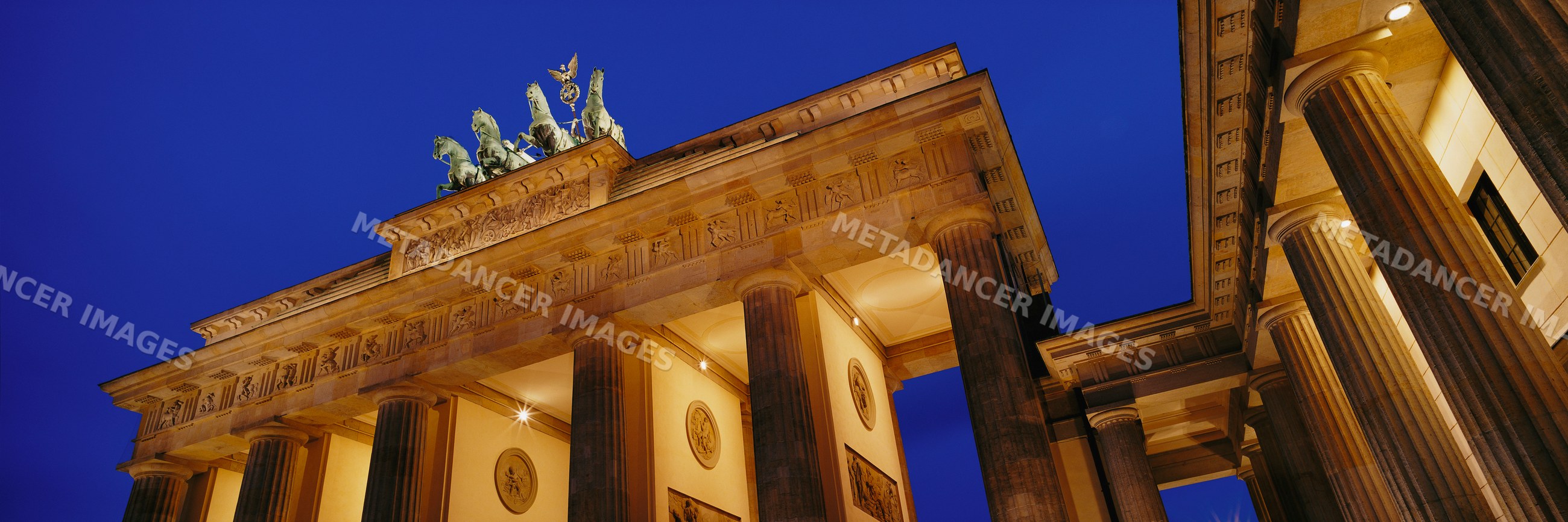 Brandenburg gate illuminated at night