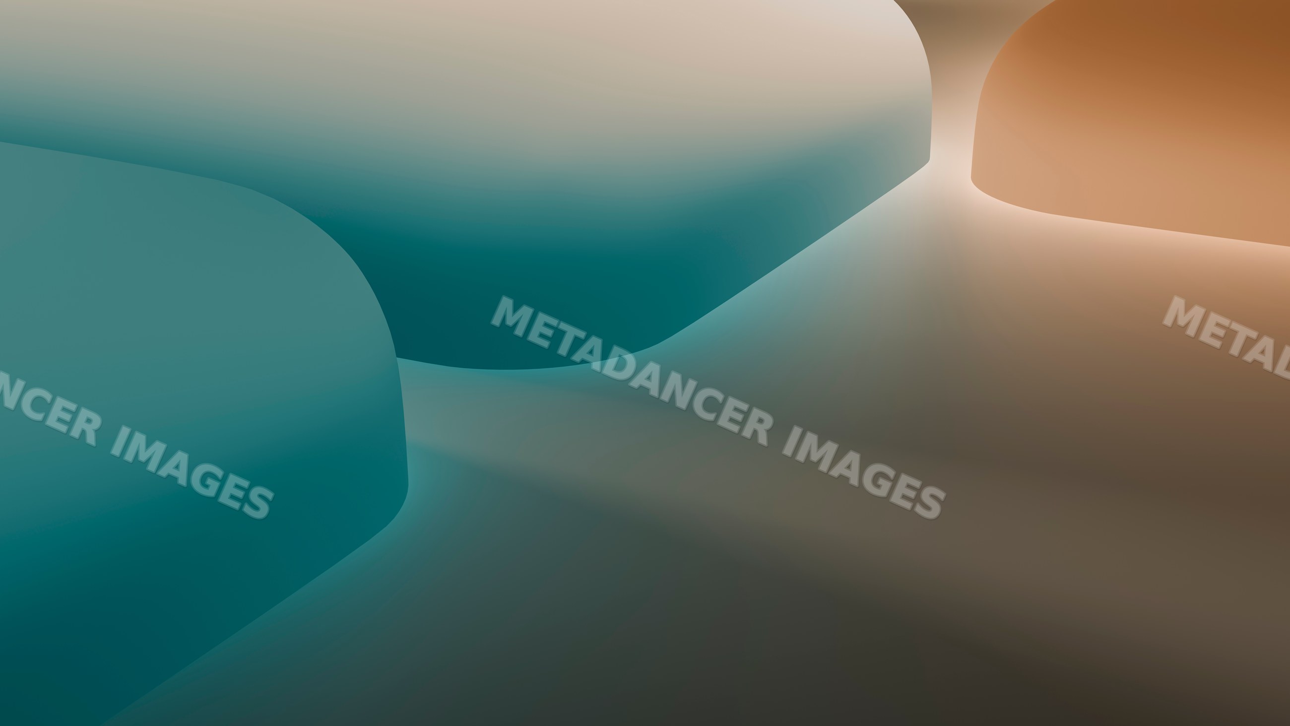 Abstract digital illustration with smooth curved shapes