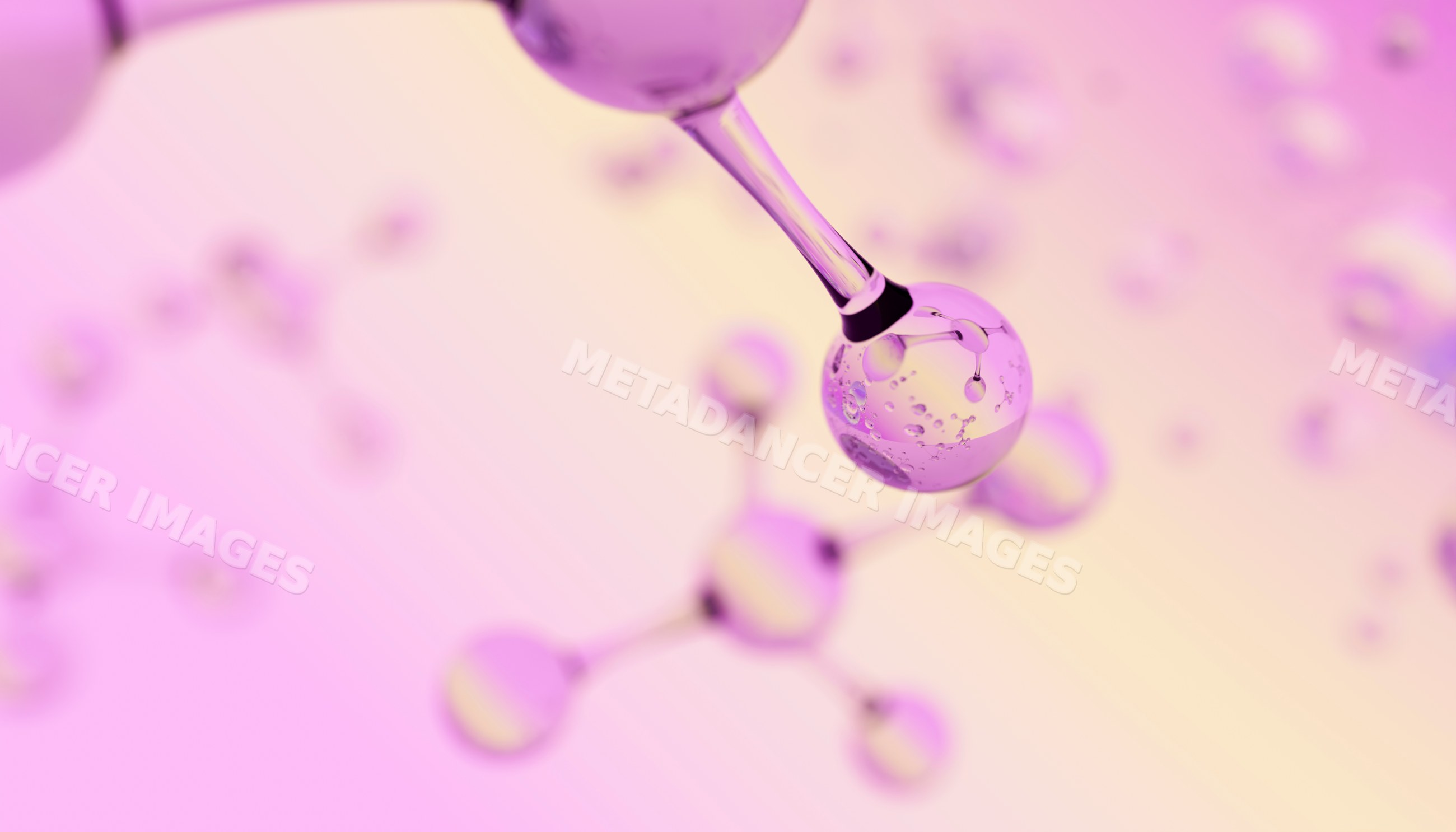 Transparent molecular structure 3d illustration