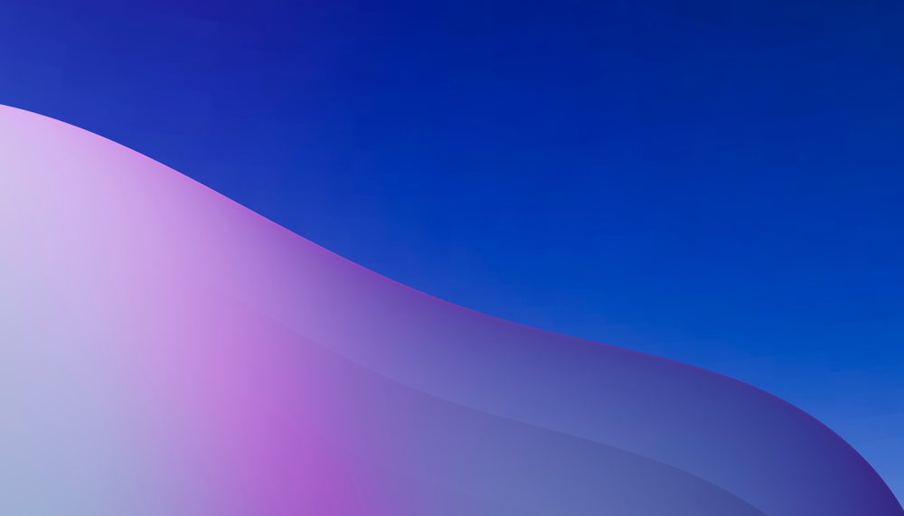 Abstract digital rendering of a smooth purple and pink gradient curved