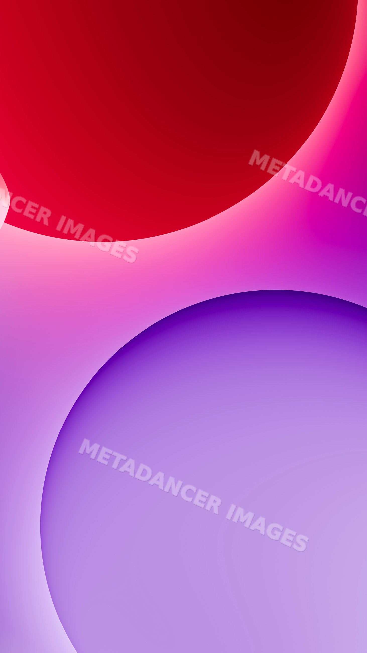 Abstract digital illustration with red and purple overlapping circles