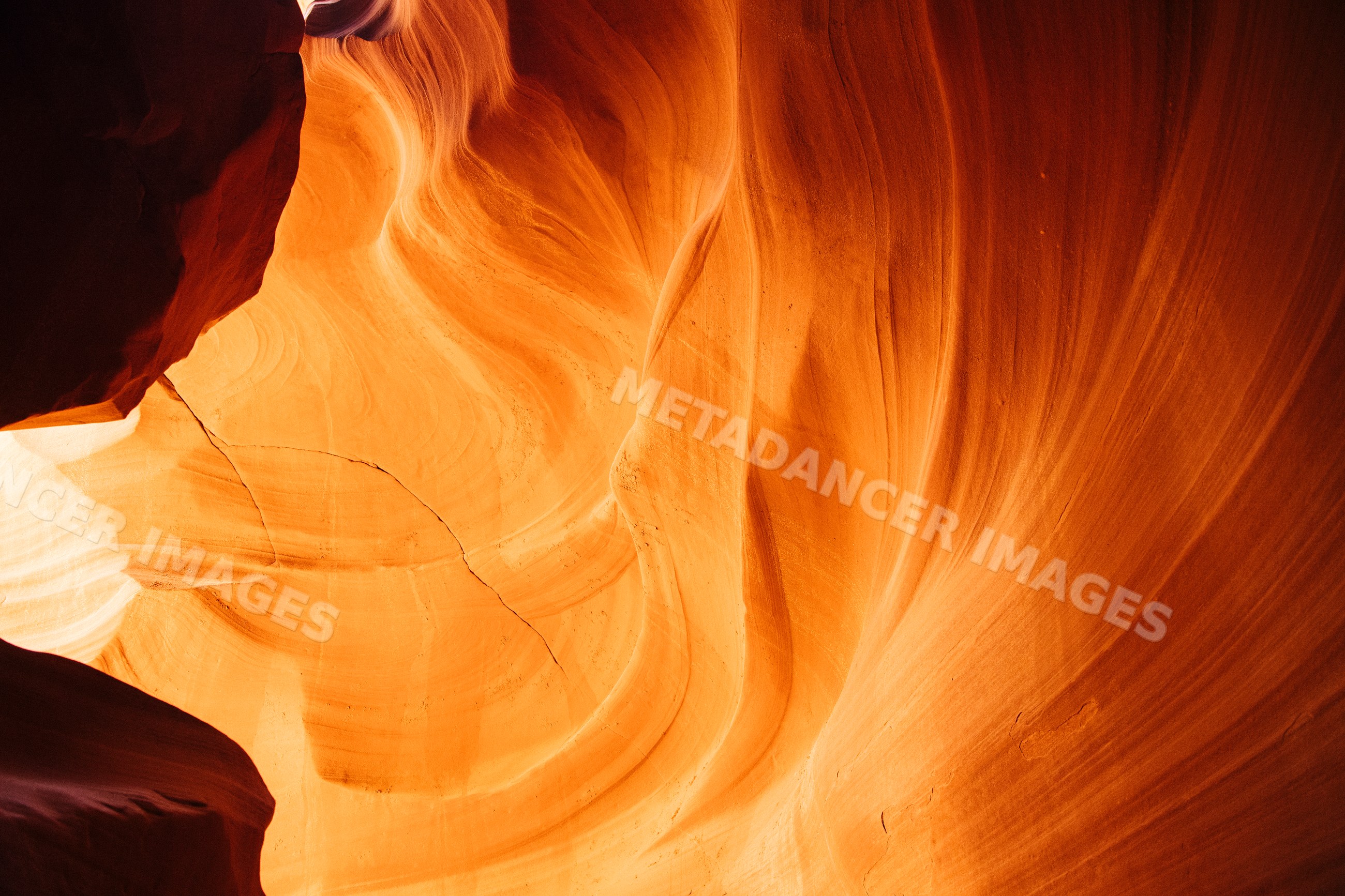 Antelope canyon slot canyon rock formations in Arizona Navajo Land