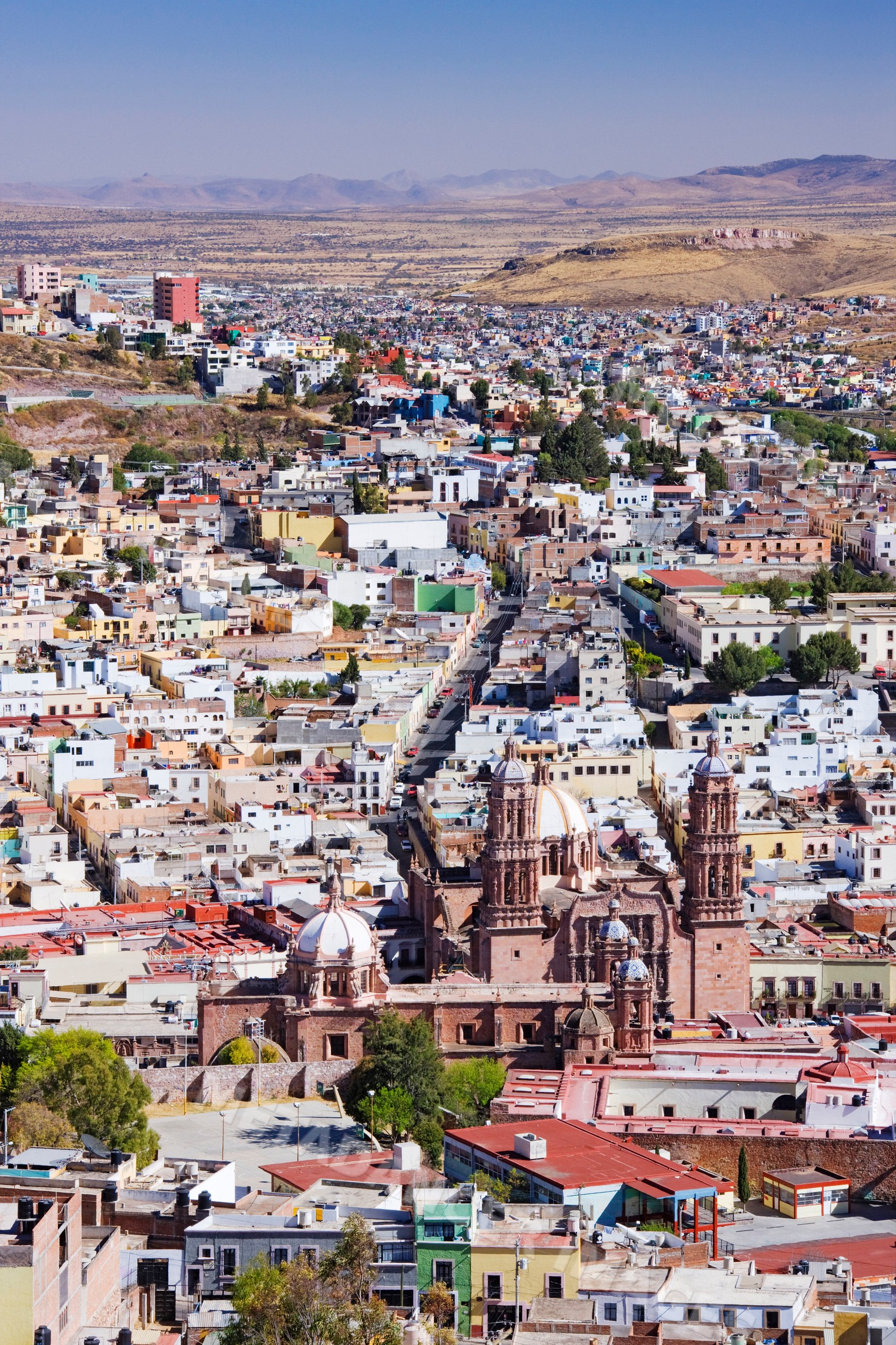 Cityscape of zacatecas featuring historic church and urban landscape