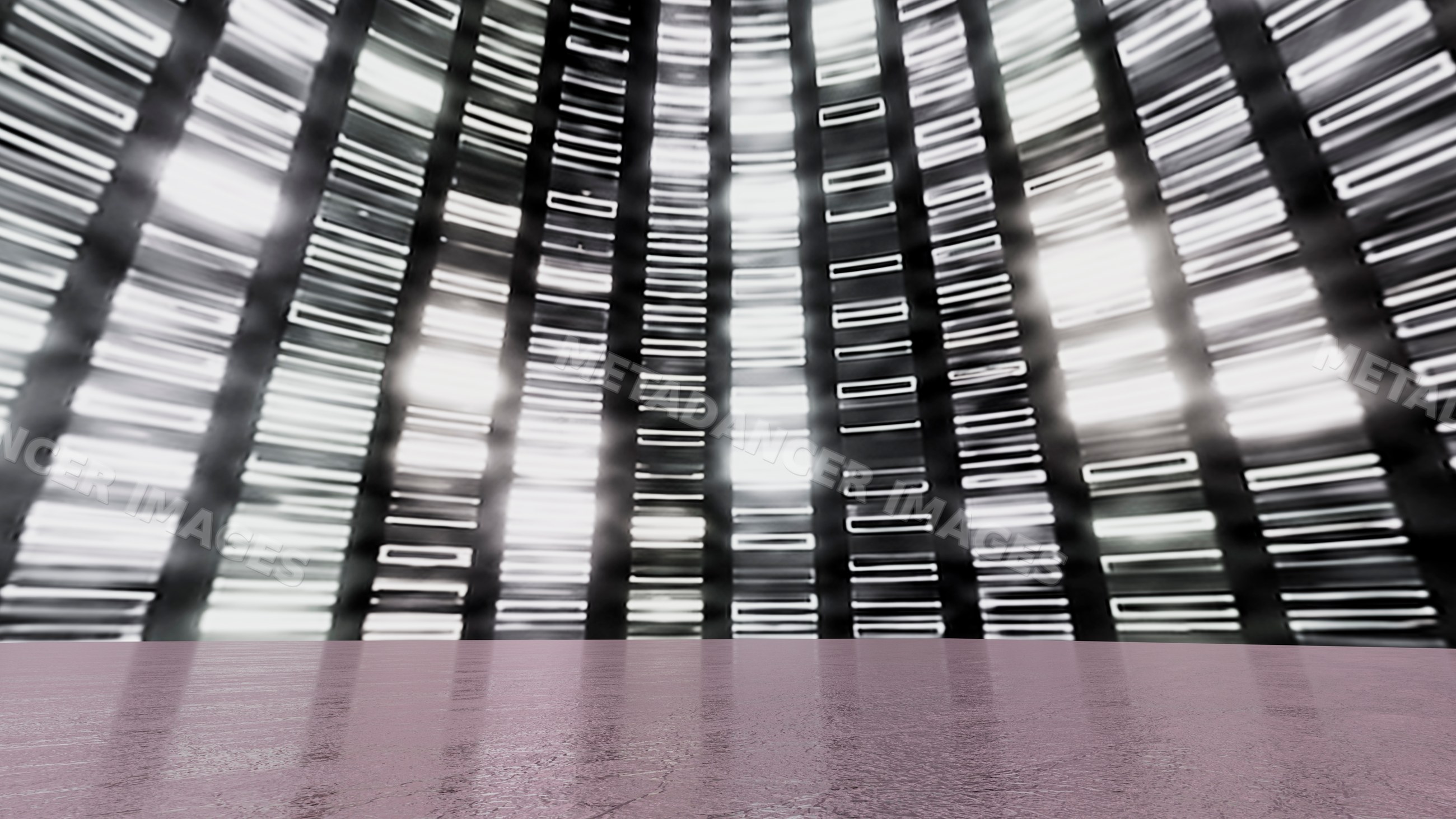 Abstract vertical light and shadow pattern reflecting on floor