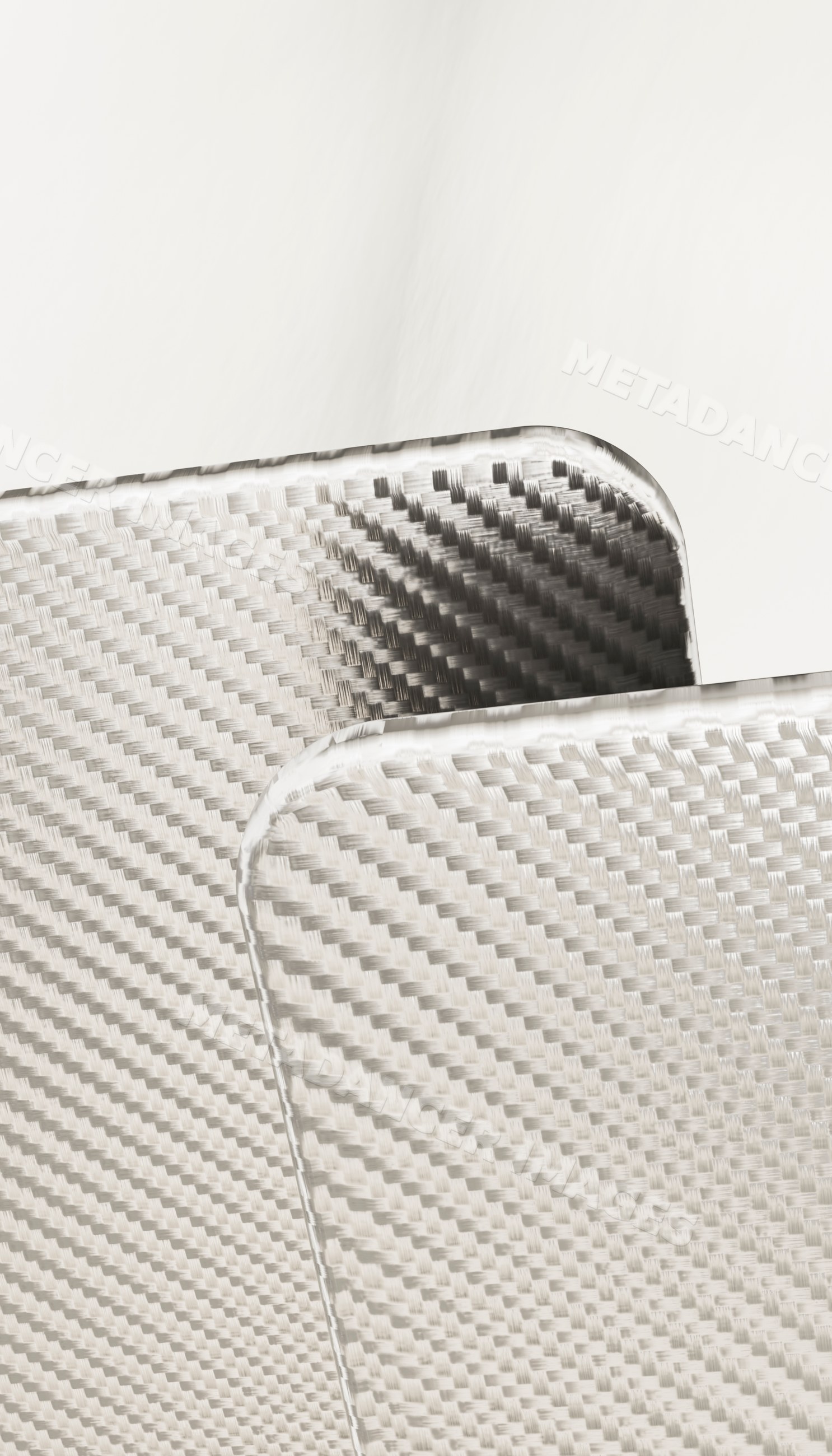 Close-up of carbon fiber weave pattern texture and surface
