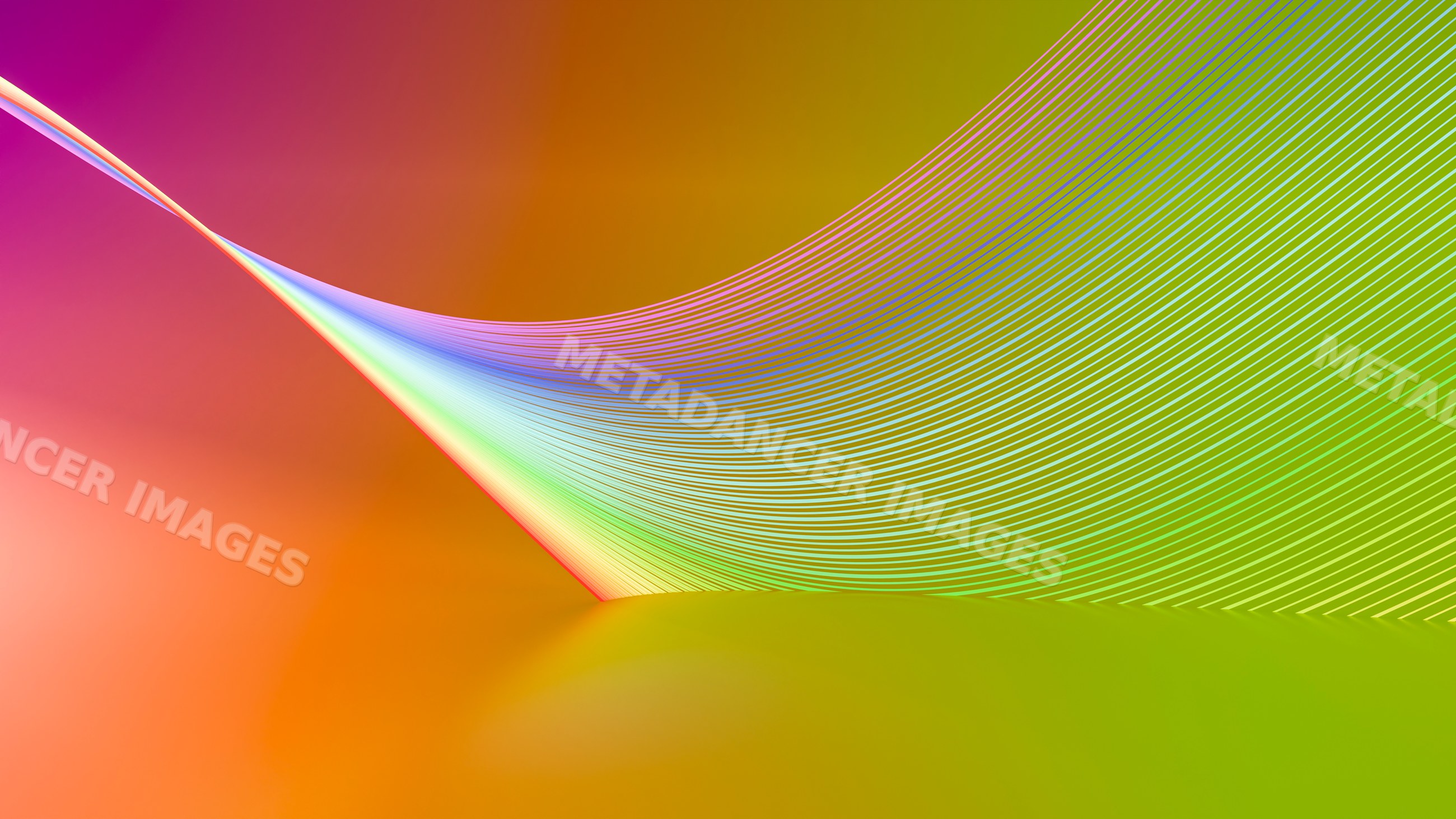 Abstract digital colorful curved lines forming wave pattern