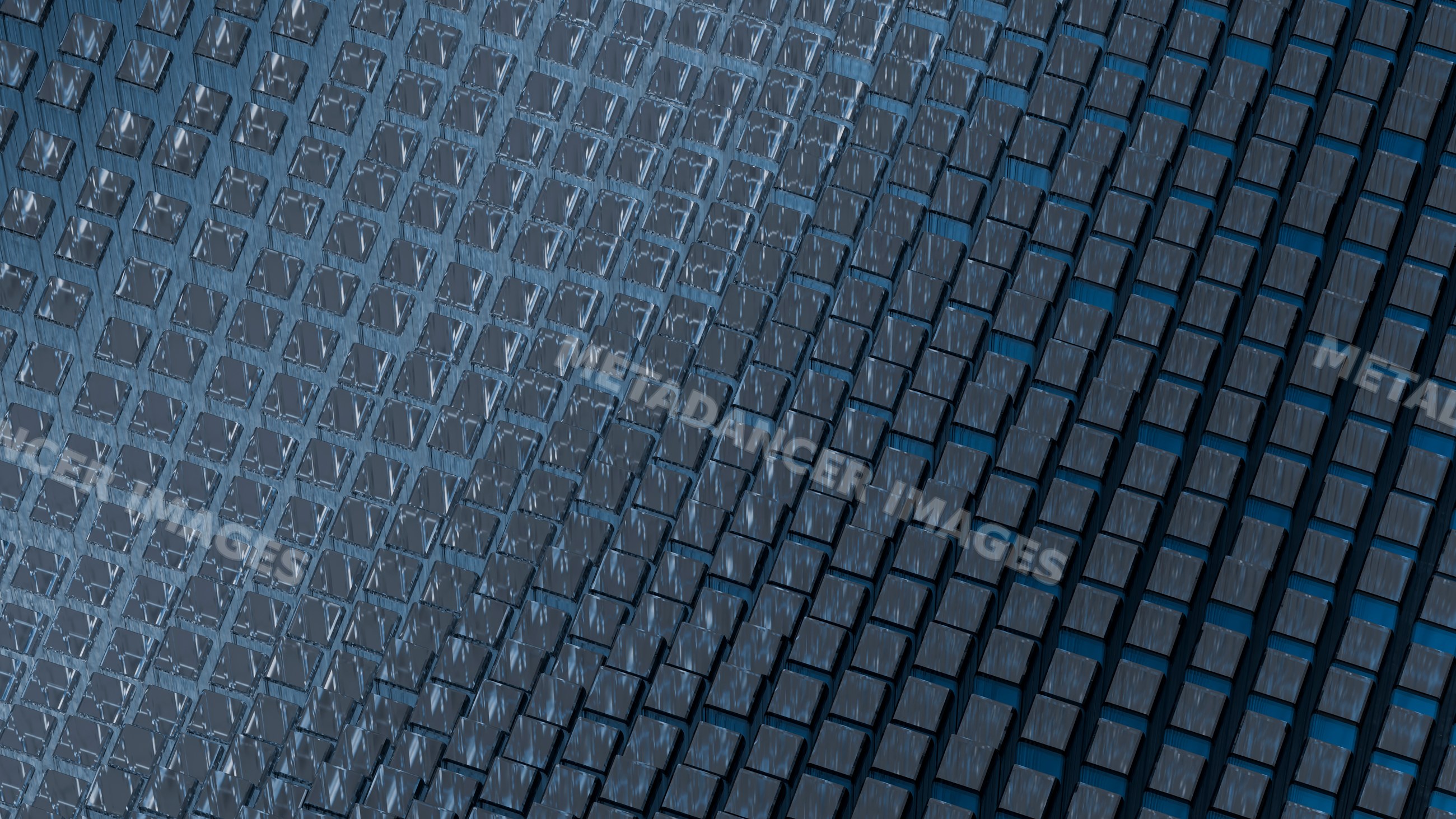 Abstract blue 3d blocks geometric pattern digital illustration