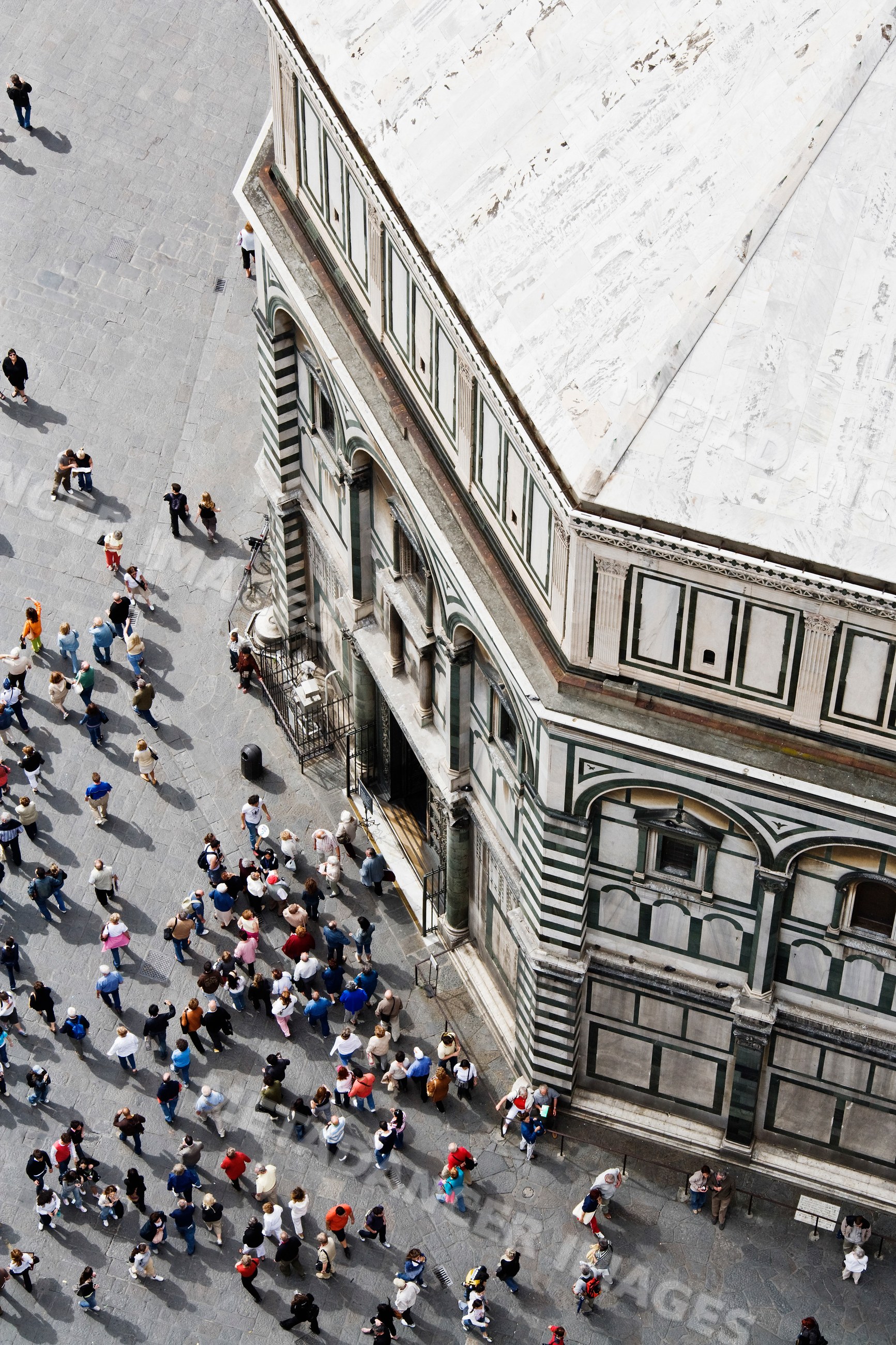 Crowd outside battistero di san giovanni italy