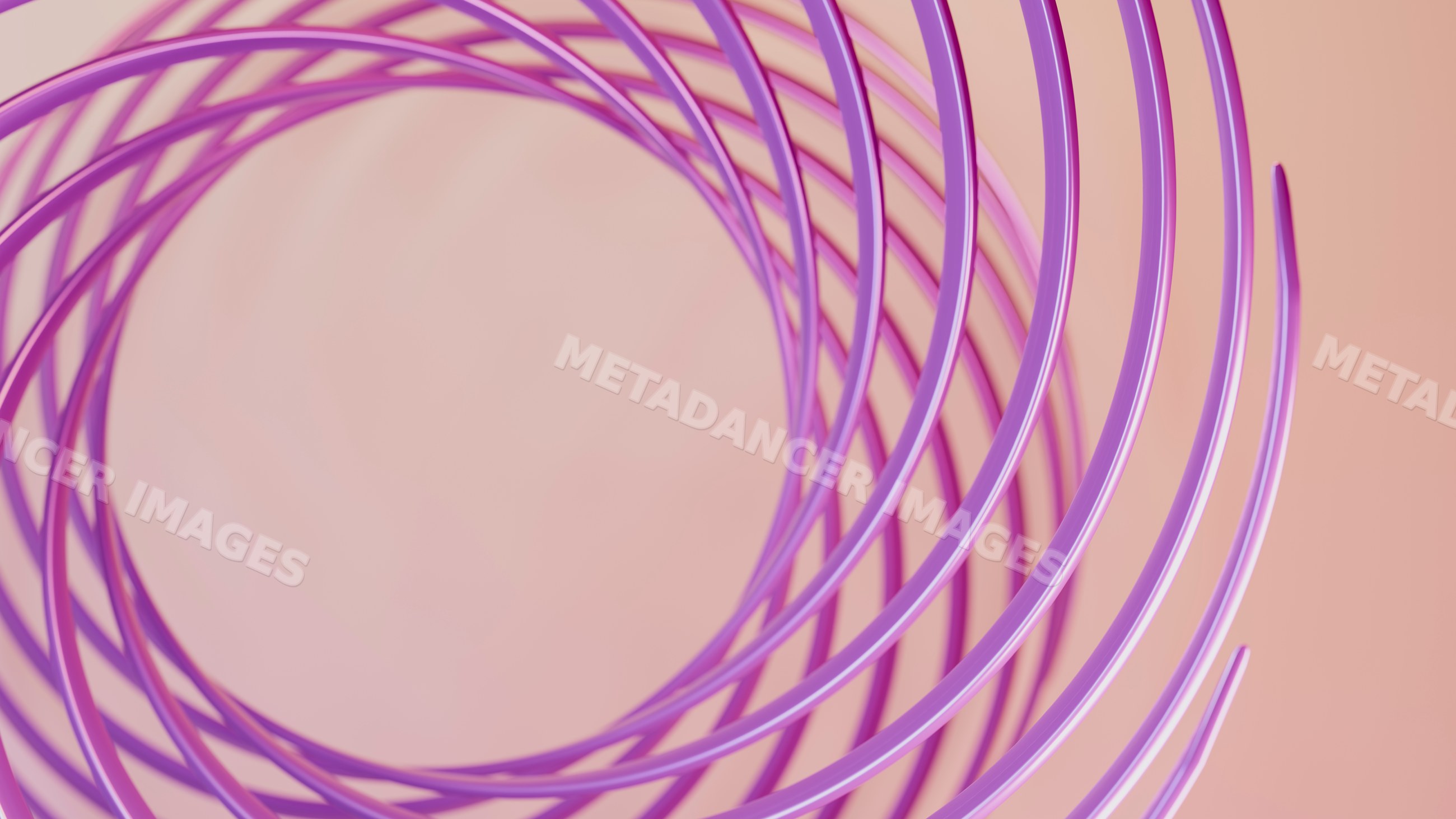 Purple spirals forming abstract geometric 3d digital art