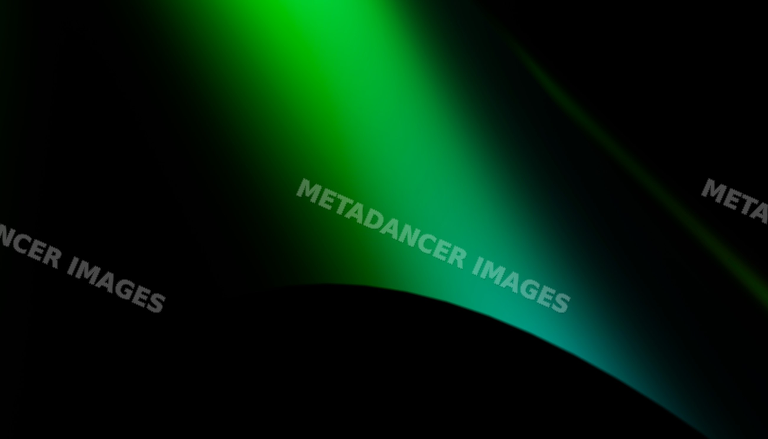 Green glowing gradient light over dark curved surface