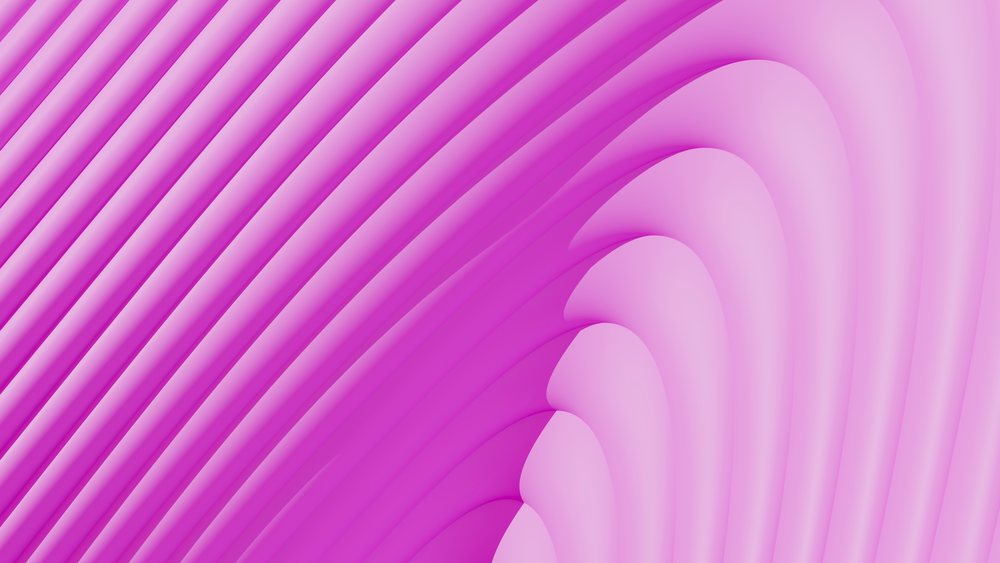 Abstract pink and purple flowing wave lines illustration