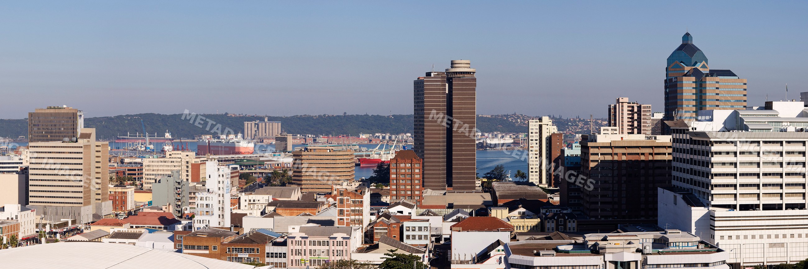 Durban cityscape with harbor and skyline view
