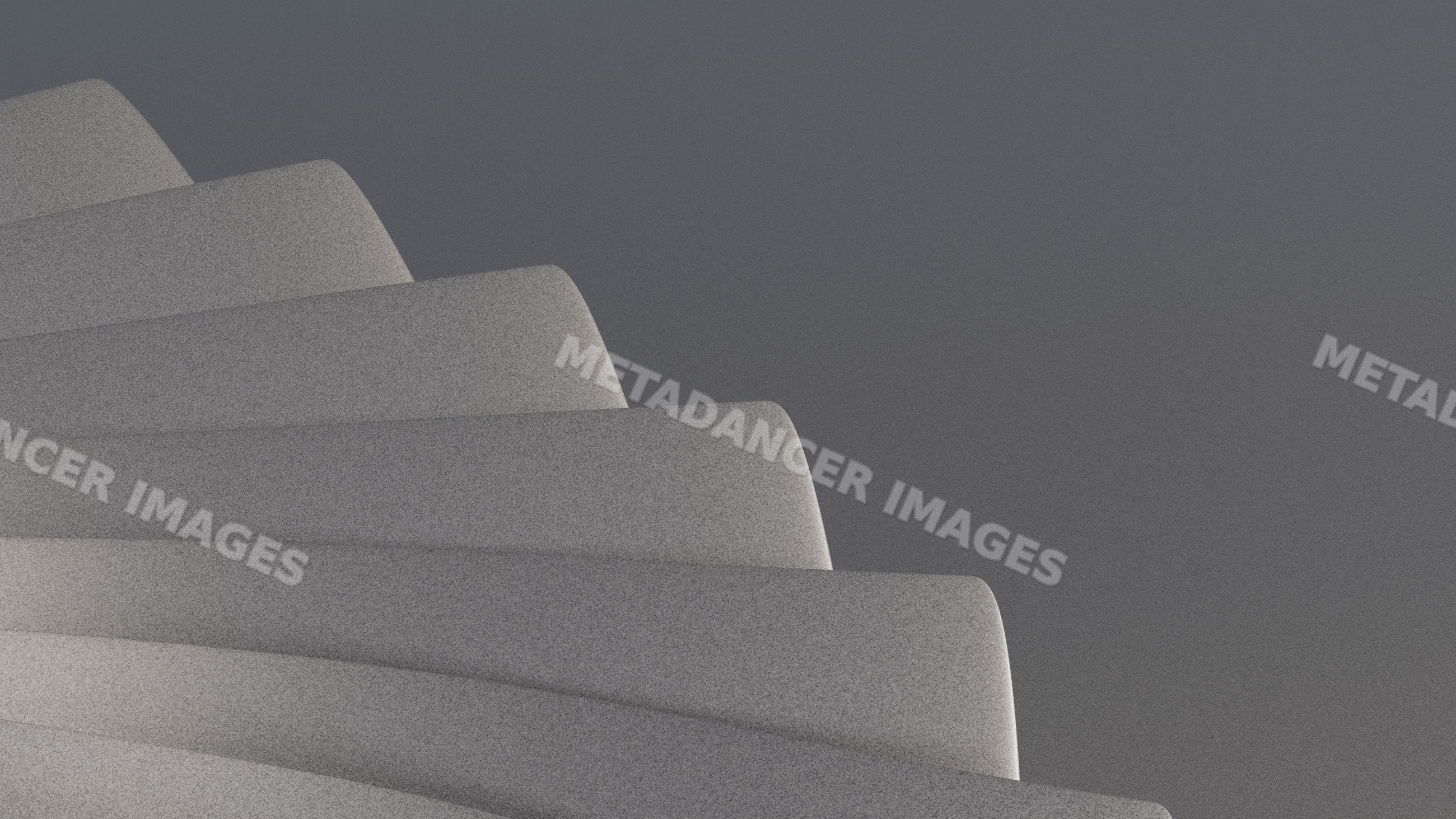 Abstract curved modern sculpture with layered minimalist design