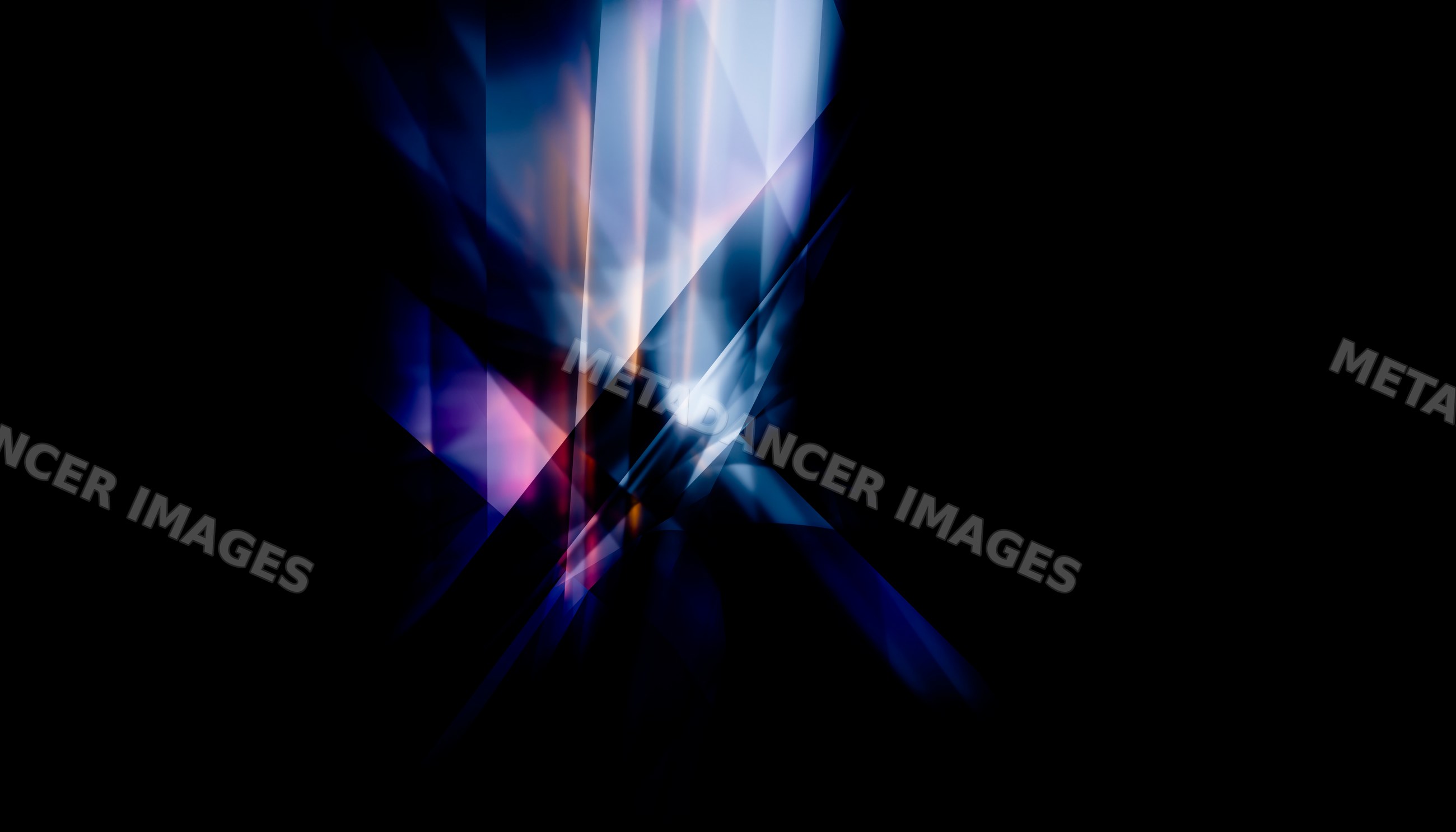 Abstract digital digital art with blue and purple light streaks