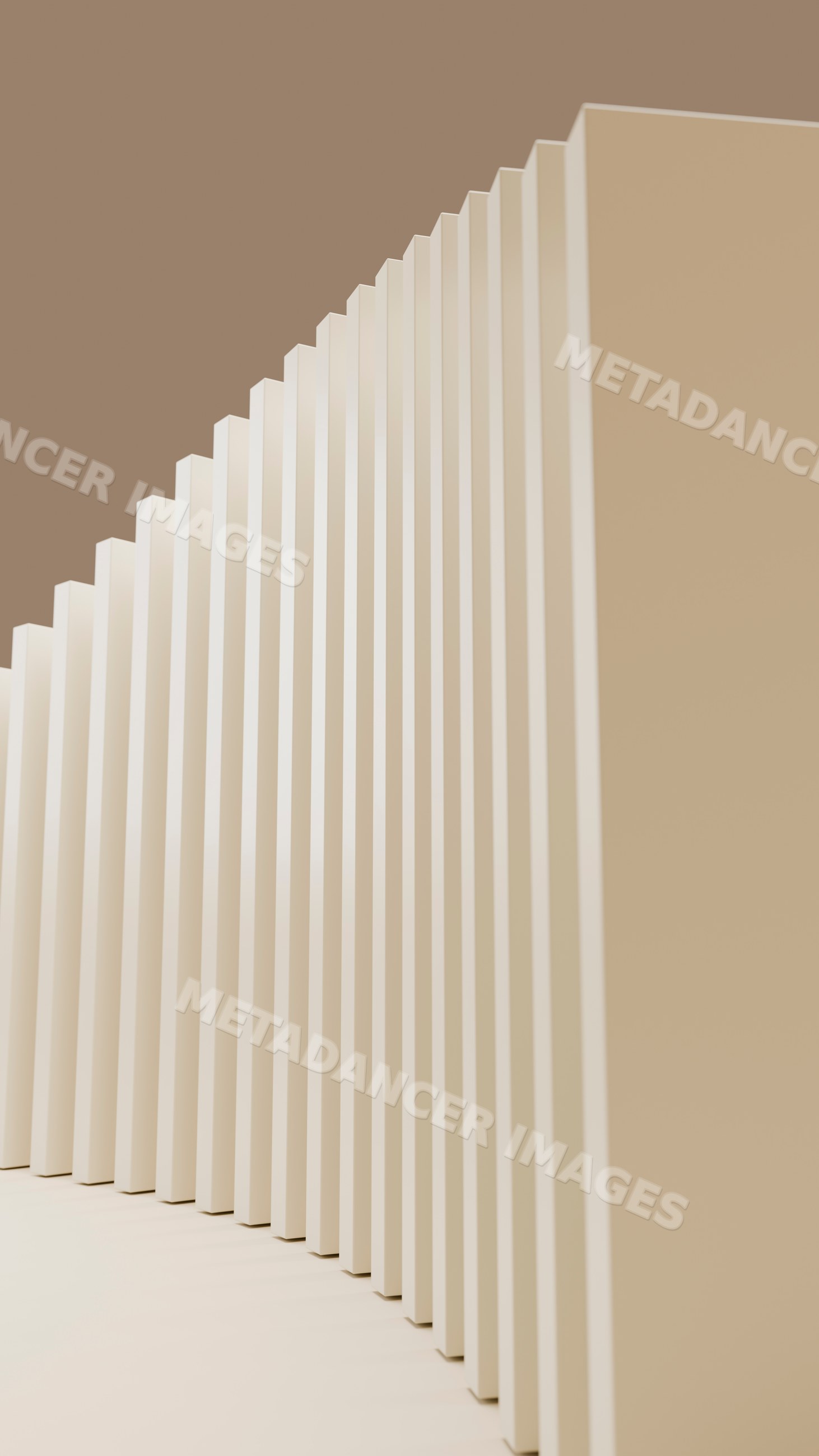 Abstract vertical beige panels forming repeating linear pattern